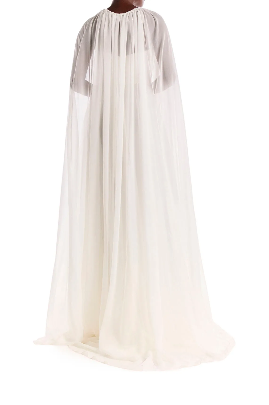 Floor Length Chiffon Evening Cape sold by Monique Lhuillier product image thumbnail 5