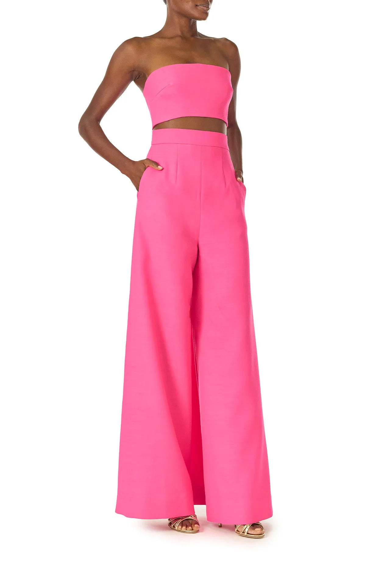 Hibiscus Palazzo Trouser sold by Monique Lhuillier product image thumbnail 3