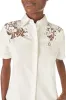 Cotton Poplin Lace Shirt sold by Monique Lhuillier