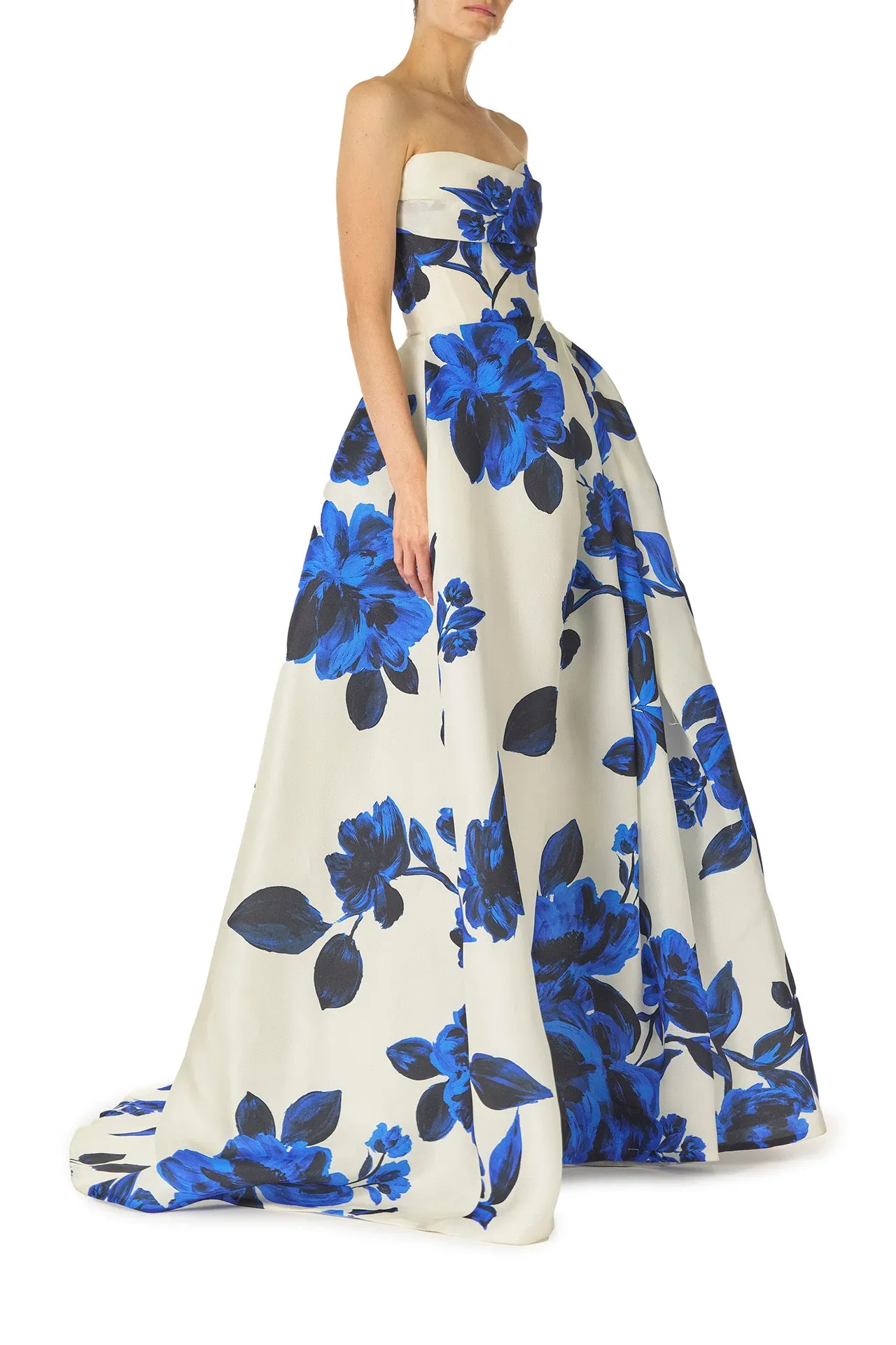 Printed Gazar Ball Gown sold by Monique Lhuillier product image thumbnail 3