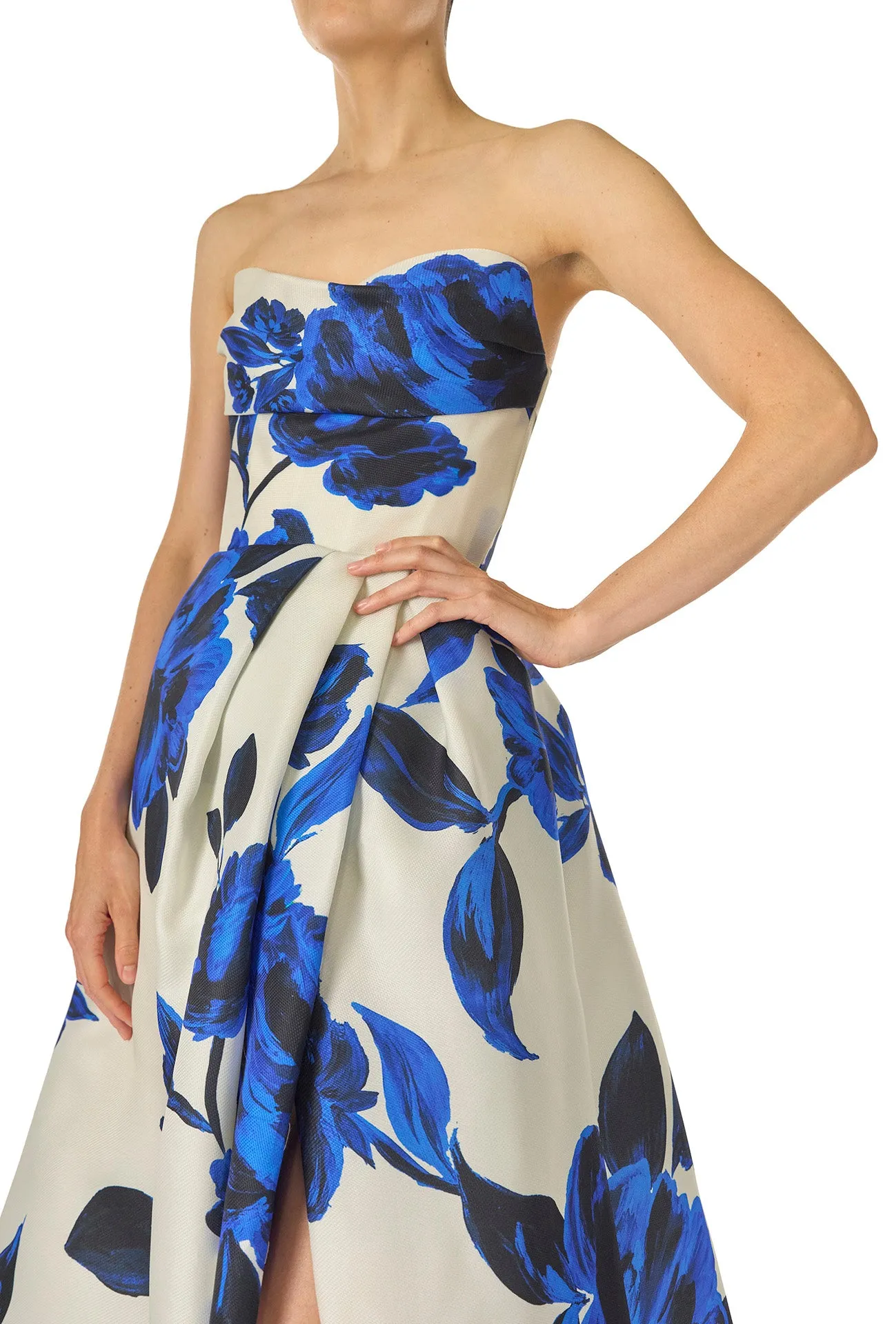 Printed Gazar Ball Gown sold by Monique Lhuillier product image thumbnail 4