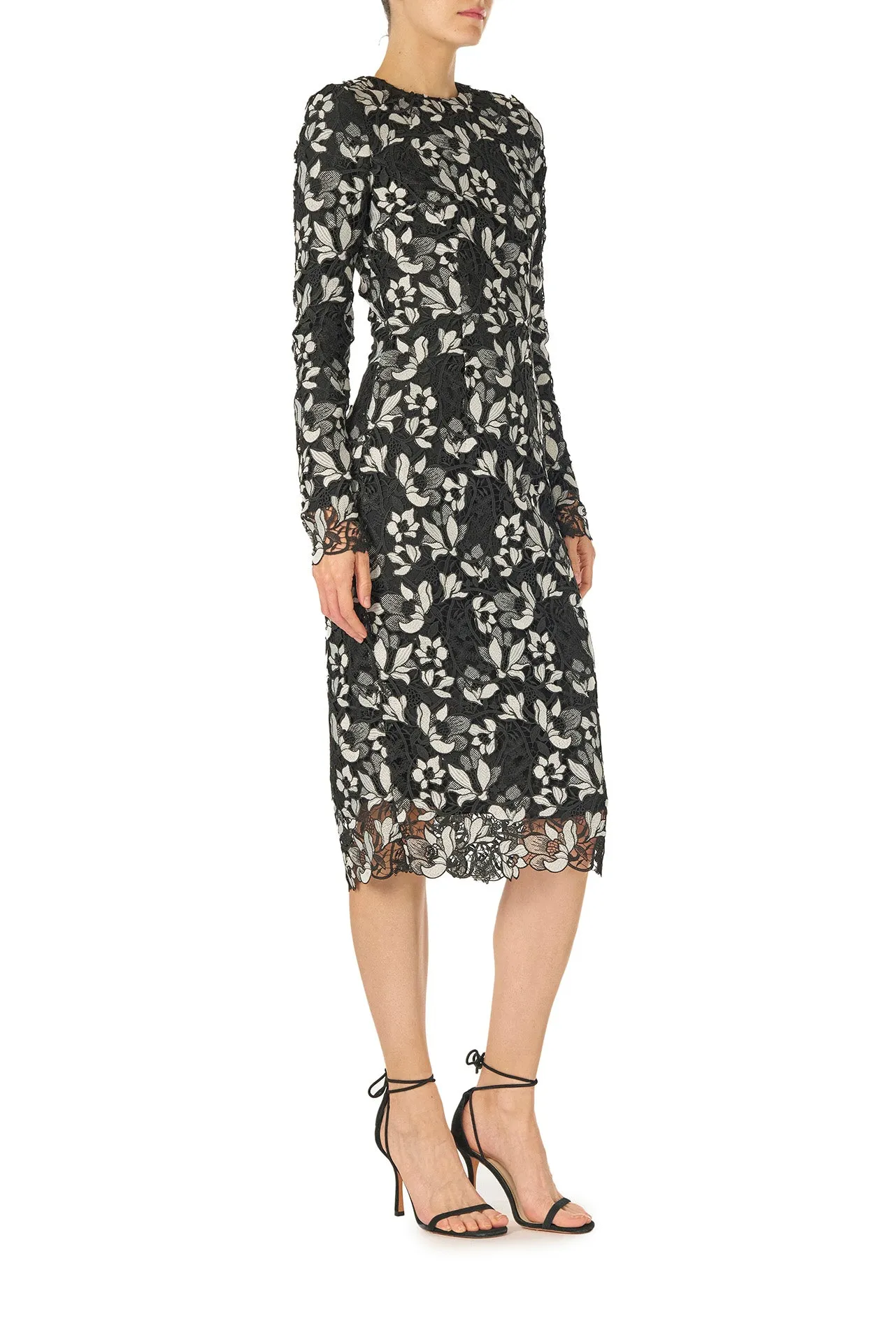 Floral Lace Sheath Dress sold by Monique Lhuillier product image thumbnail 3