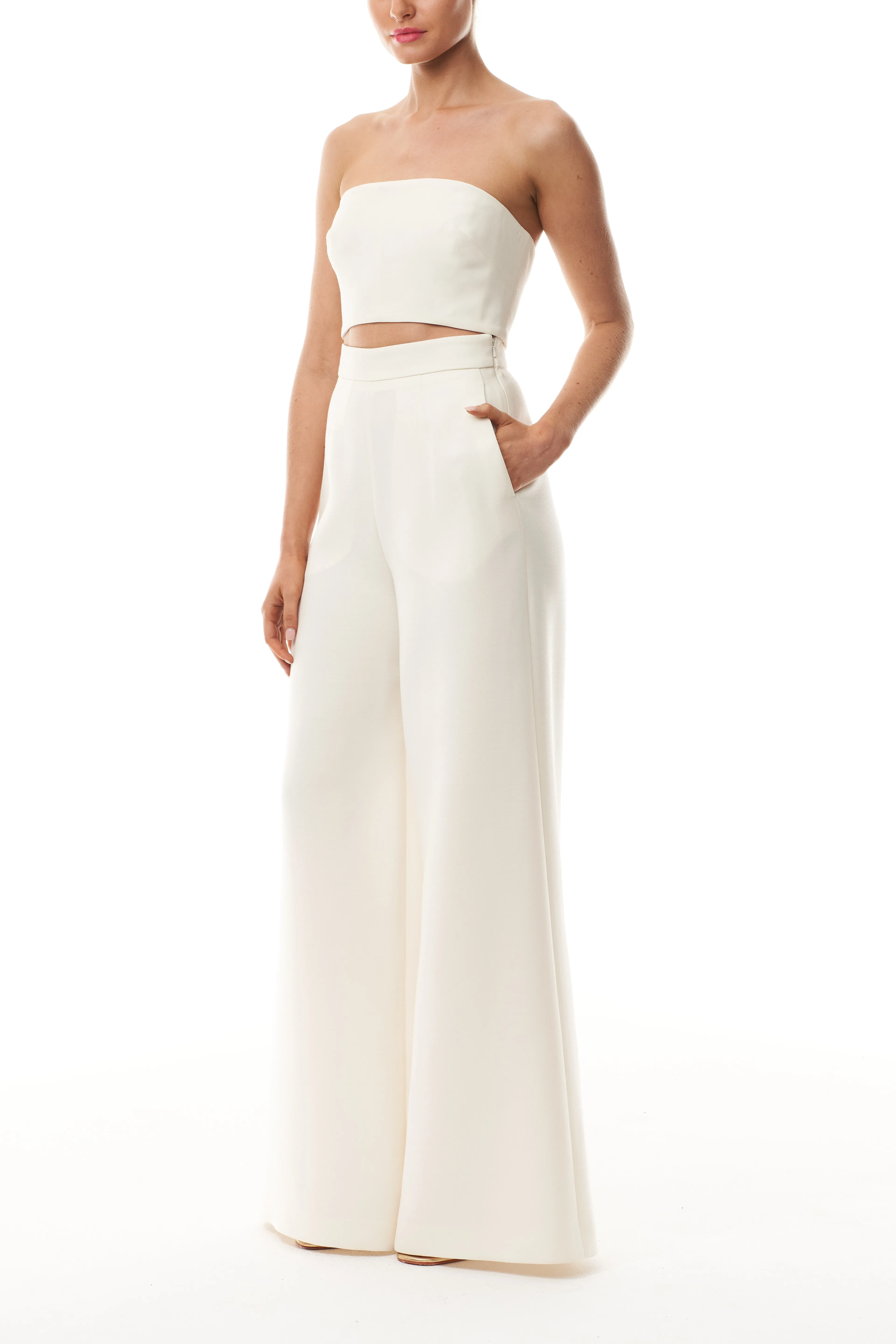 Silk White Strapless Bandeau sold by Monique Lhuillier product image thumbnail 2