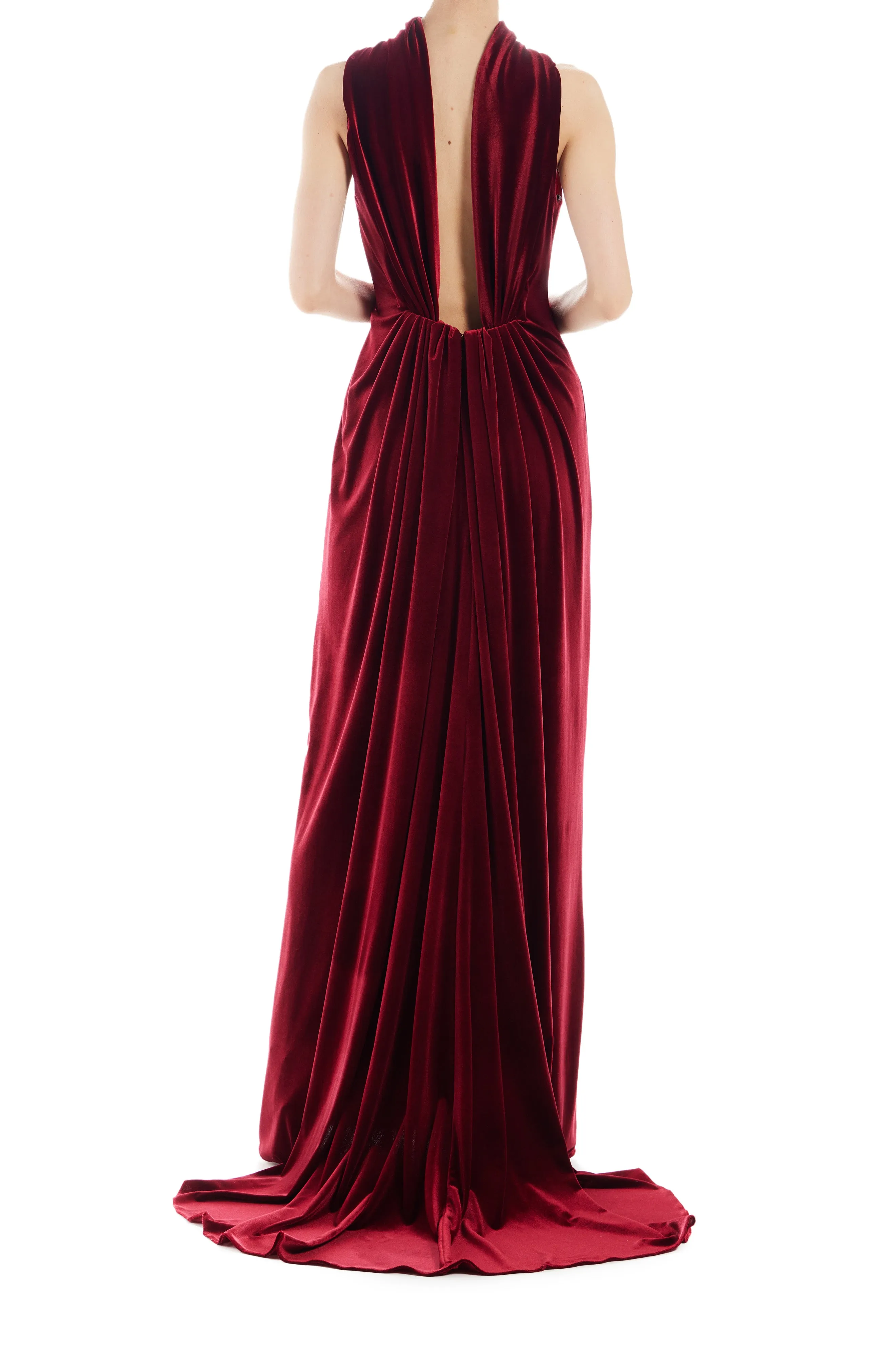 High Neck Velour Gown sold by Monique Lhuillier product image thumbnail 5