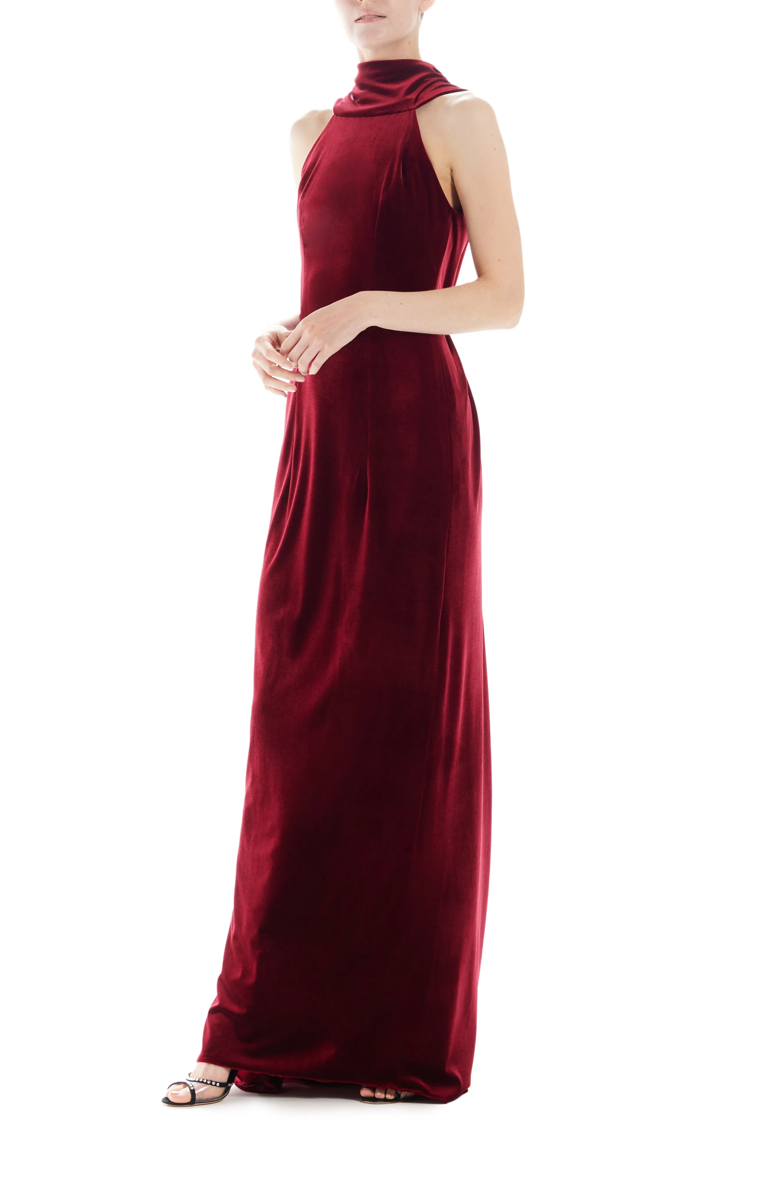 High Neck Velour Gown sold by Monique Lhuillier product image thumbnail 3