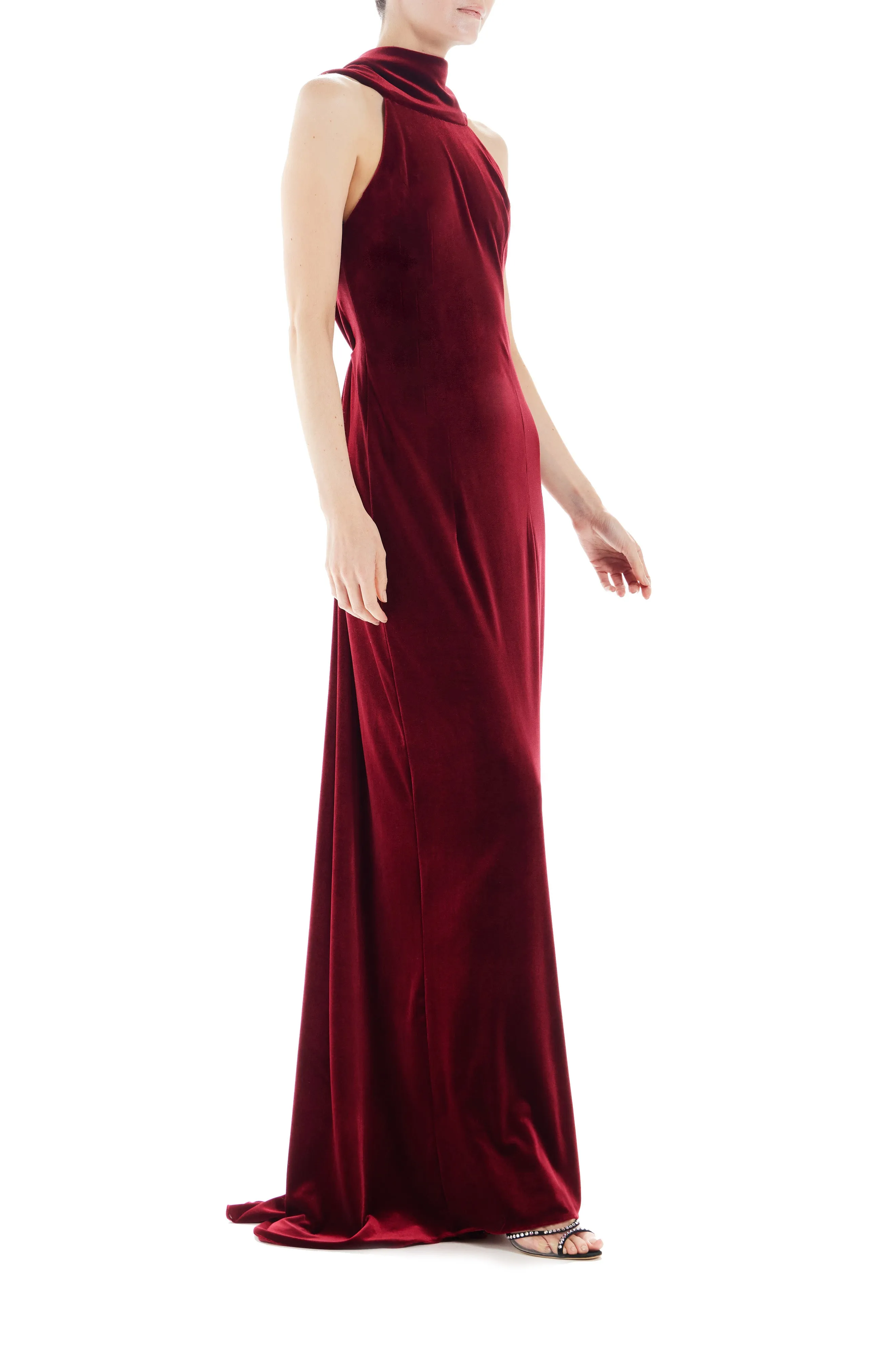 High Neck Velour Gown sold by Monique Lhuillier product image thumbnail 4