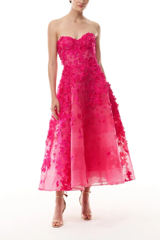 Sweetheart Lace Tea-Length Dress sold by Monique Lhuillier