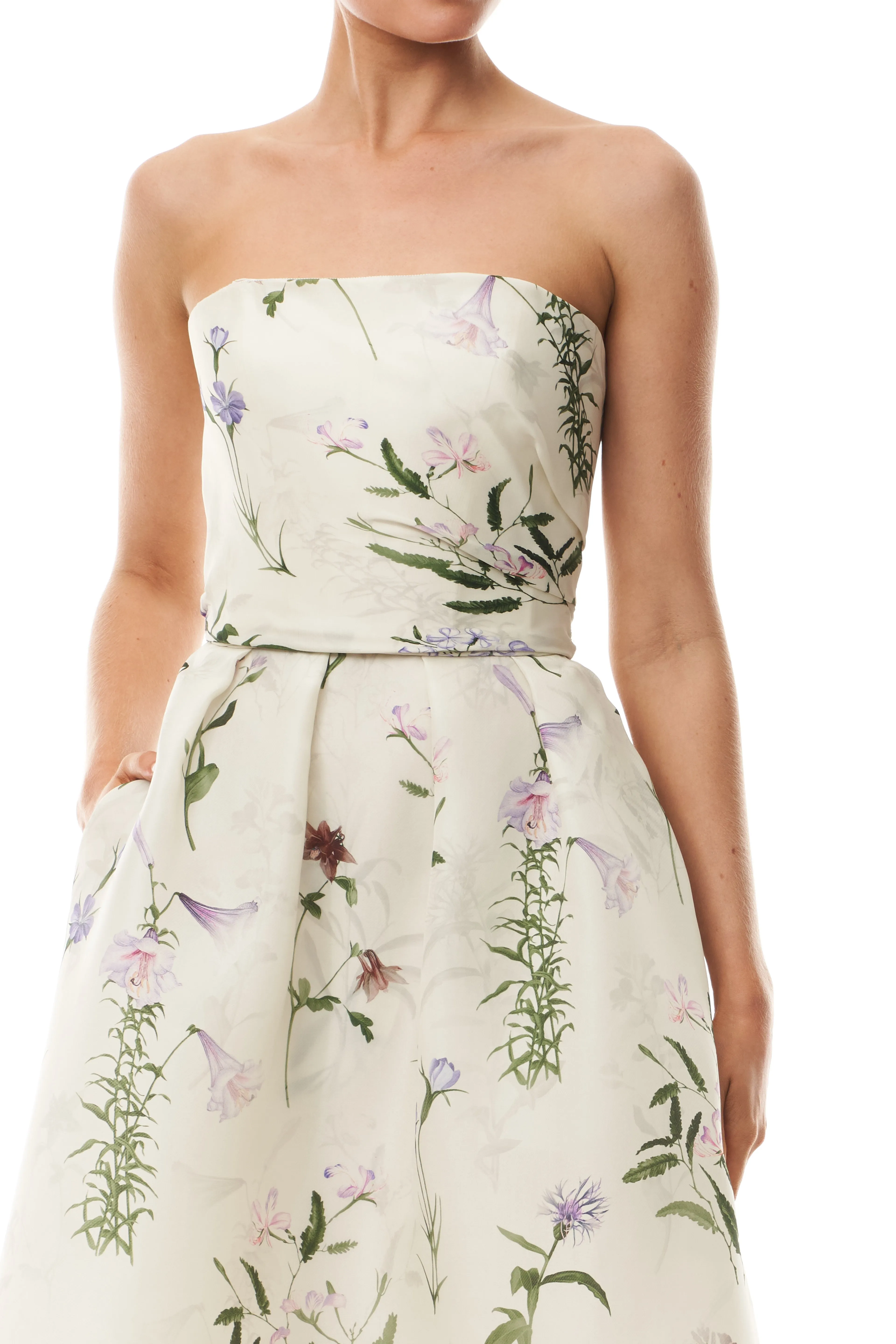 Floral Printed Tea Dress sold by Monique Lhuillier product image thumbnail 2