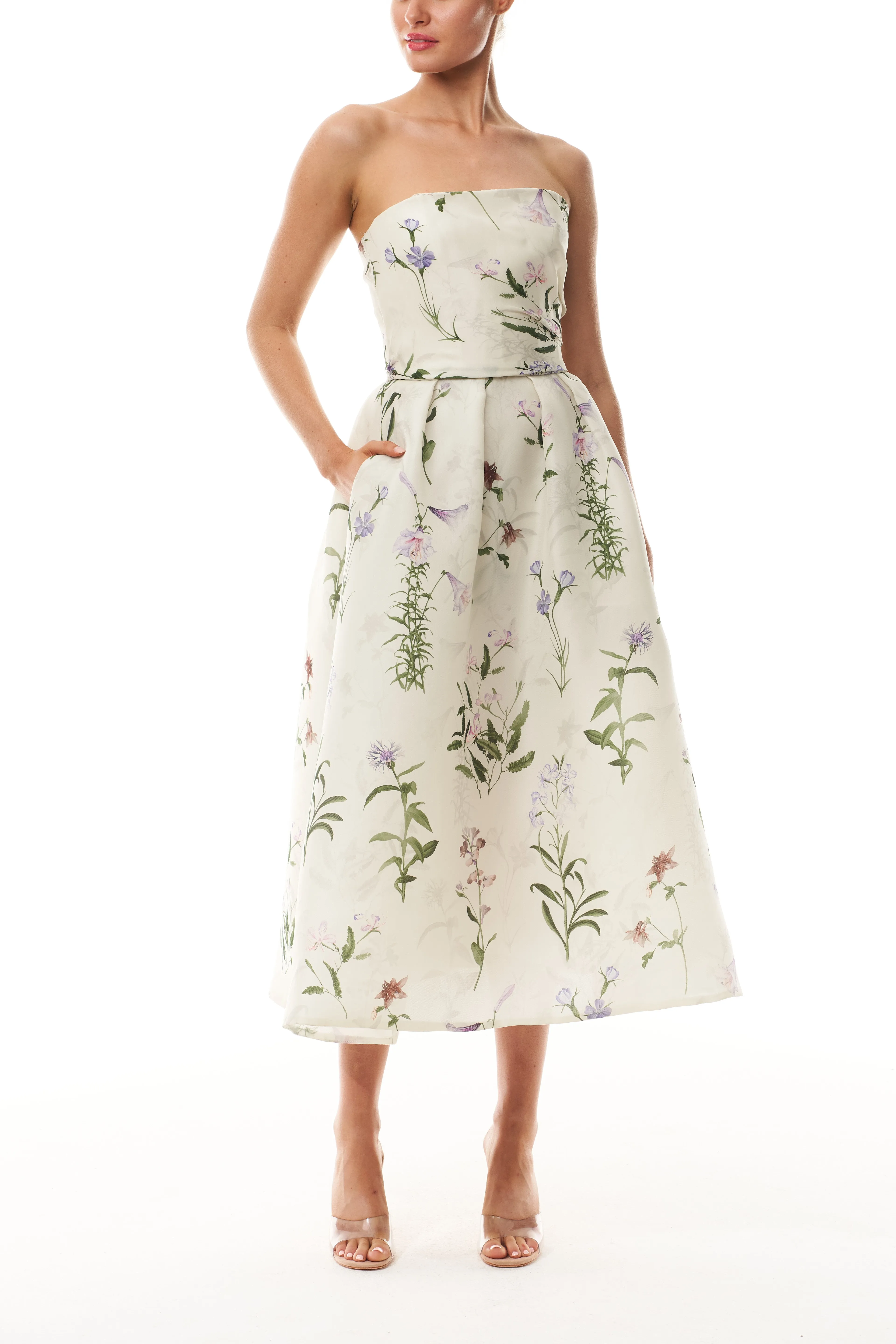 Floral Printed Tea Dress sold by Monique Lhuillier