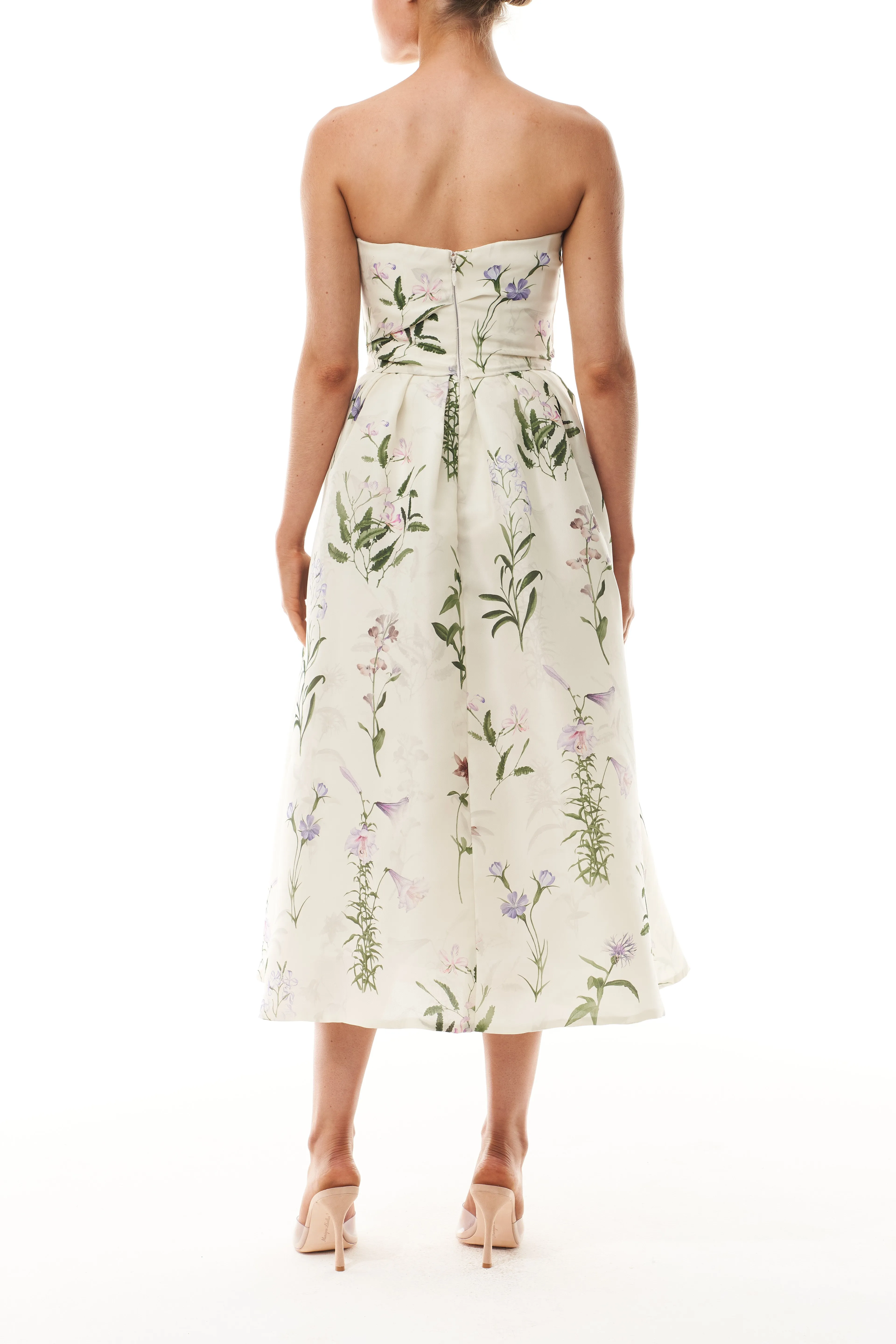 Floral Printed Tea Dress sold by Monique Lhuillier product image thumbnail 5