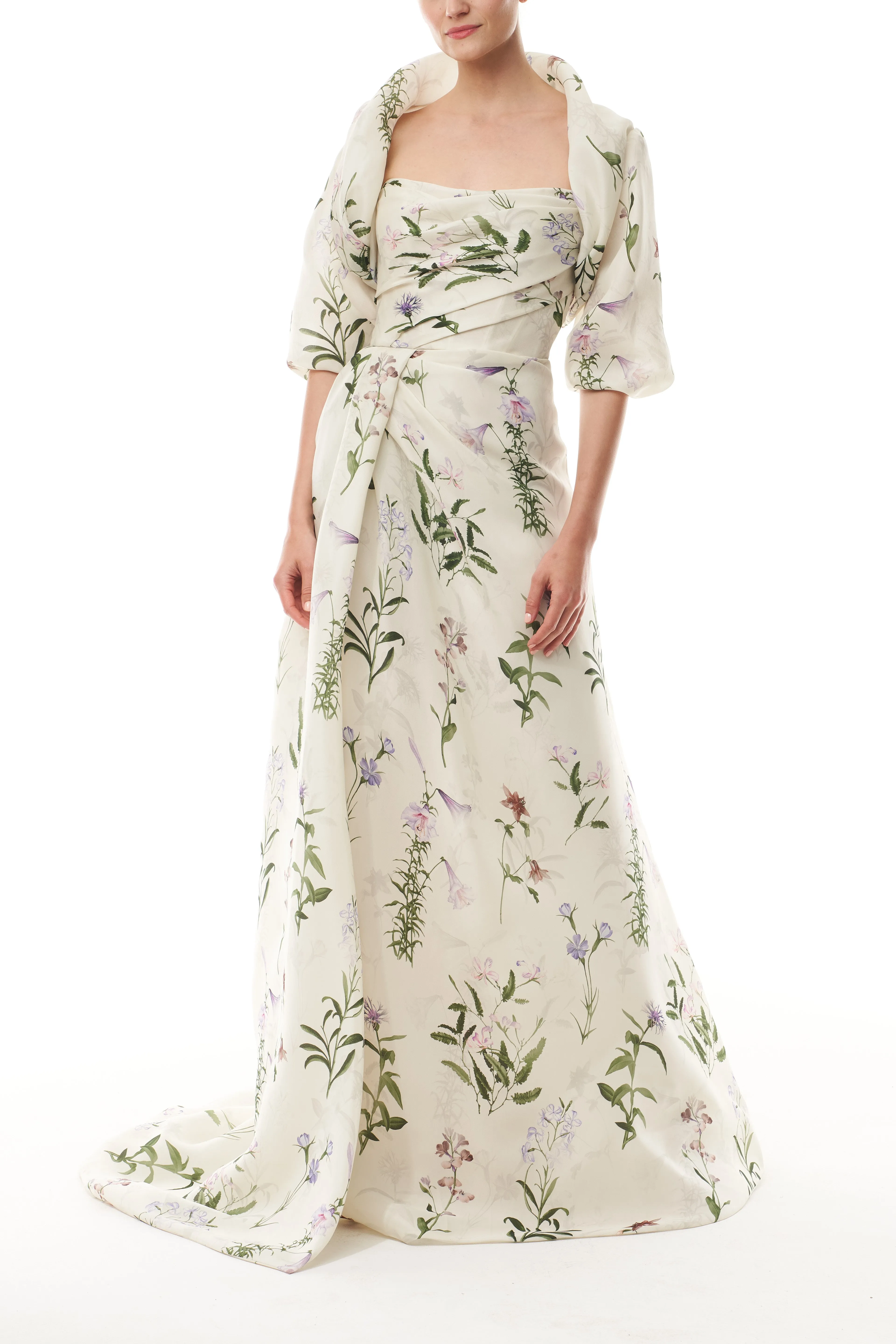 High Neck Gazar Bolero sold by Monique Lhuillier product image thumbnail 2