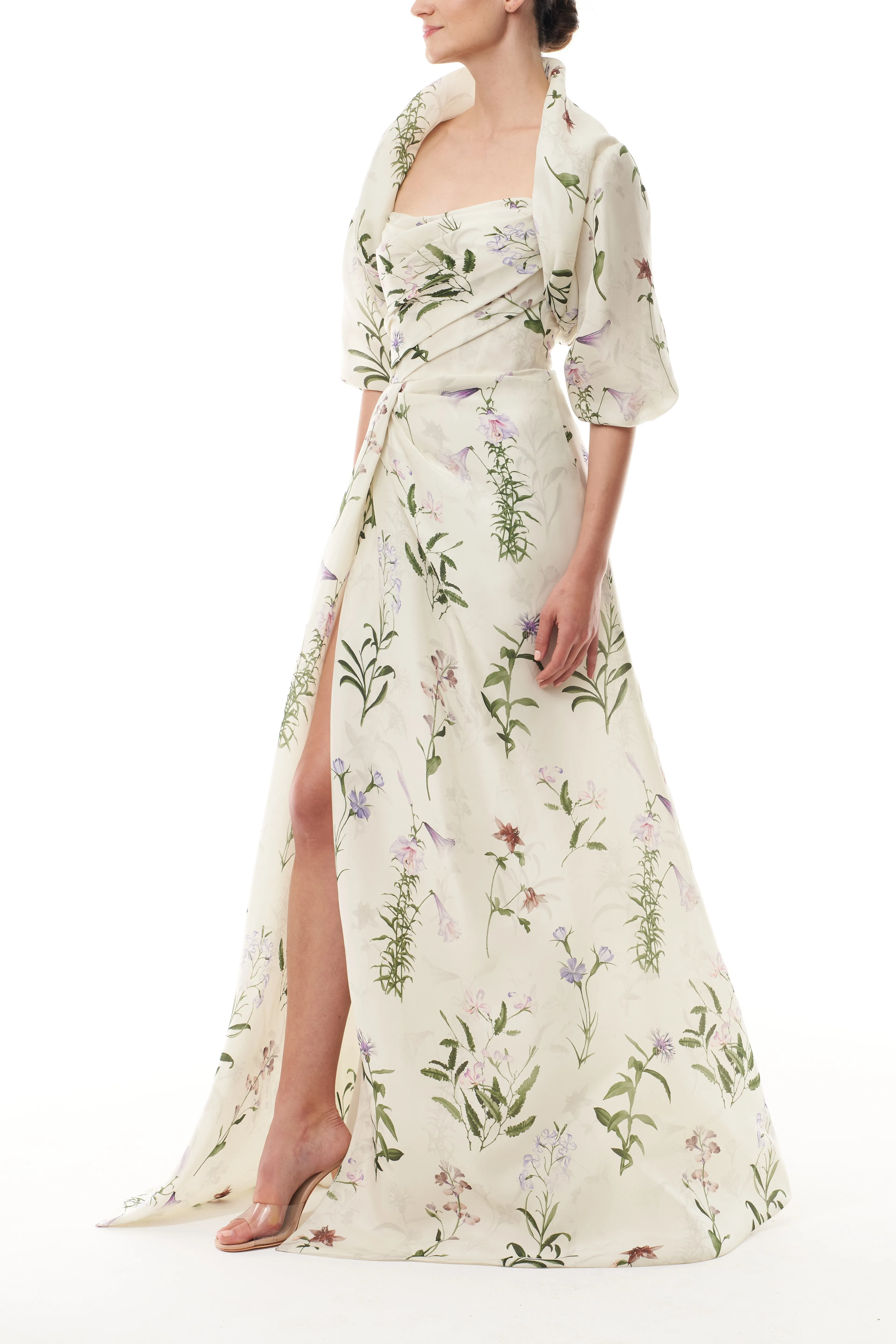 High Neck Gazar Bolero sold by Monique Lhuillier product image thumbnail 4