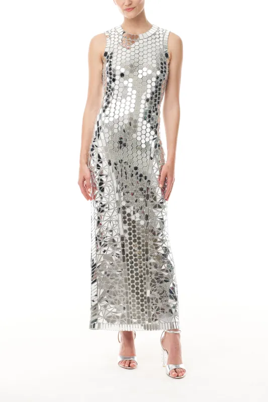 Sleeveless Mirror Midi Sheath sold by Monique Lhuillier