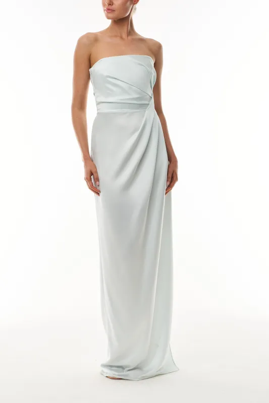 Satin Mist Column Gown sold by Monique Lhuillier