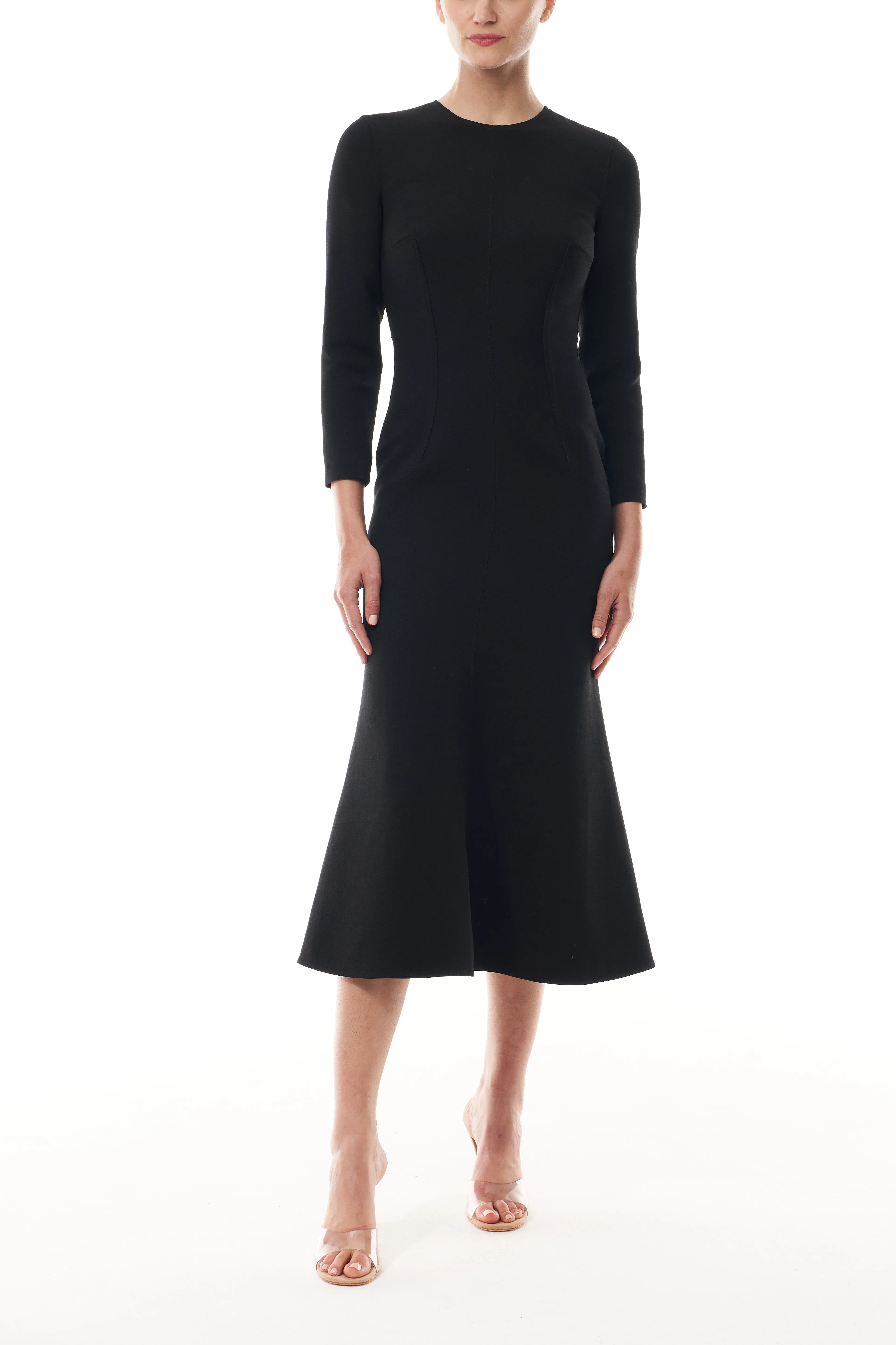 Long Sleeve Wool Midi Dress sold by Monique Lhuillier