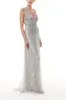 Shimmering Silver Tulle Gown sold by Monique Lhuillier