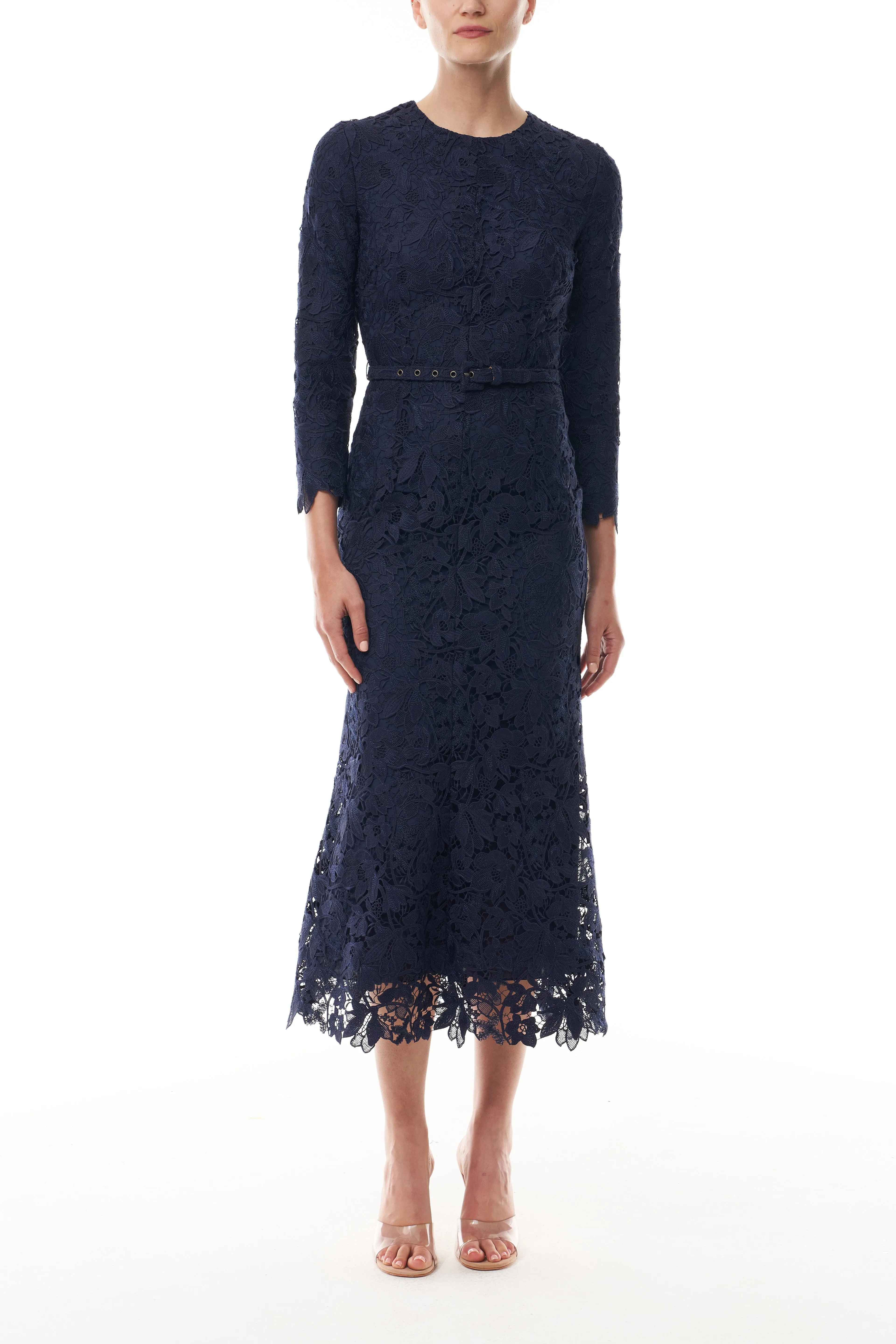 Ocean Lace Long Sleeve Dress sold by Monique Lhuillier
