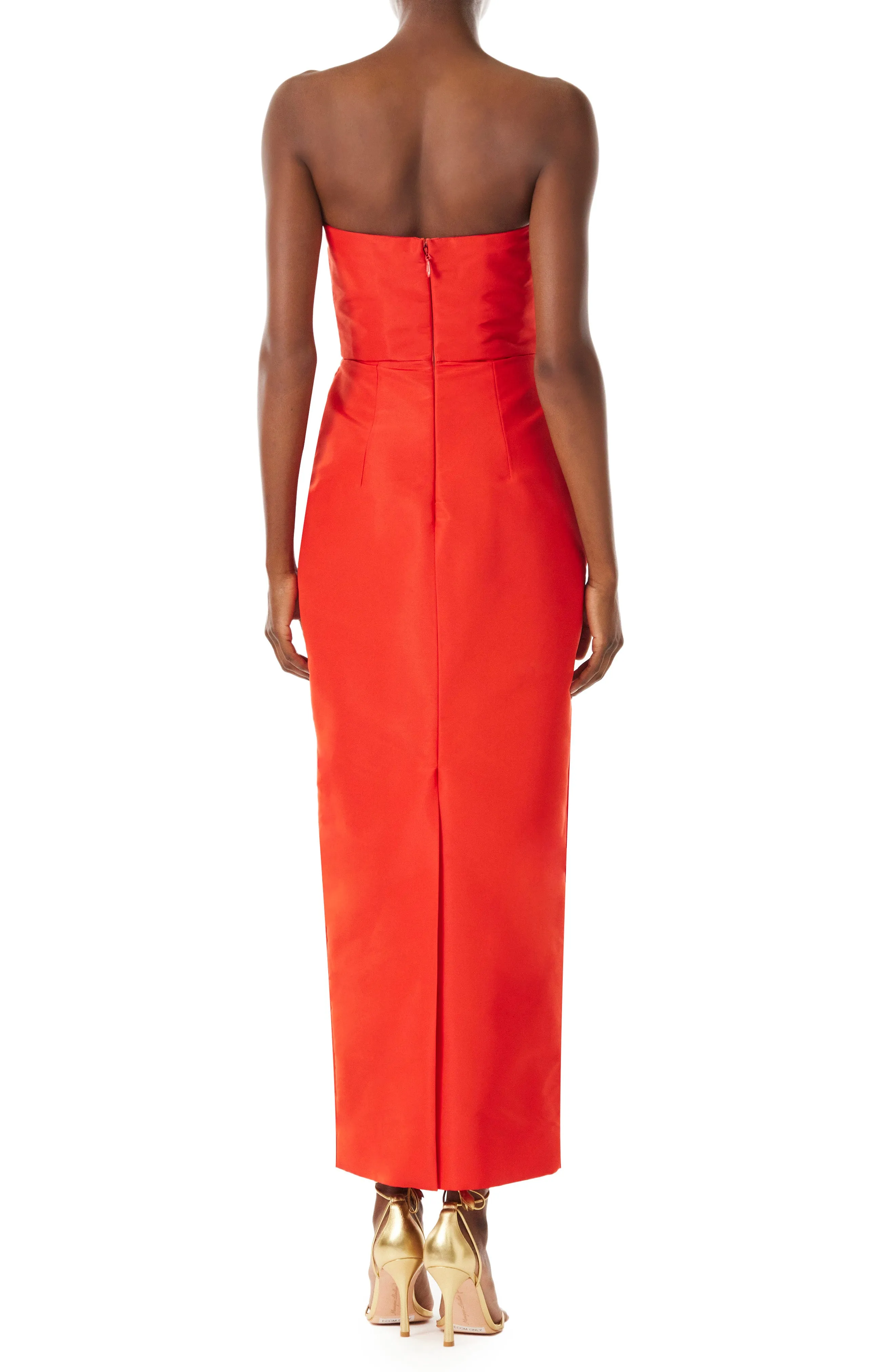 Tea Length Faille Cocktail Dress sold by Monique Lhuillier product image thumbnail 3
