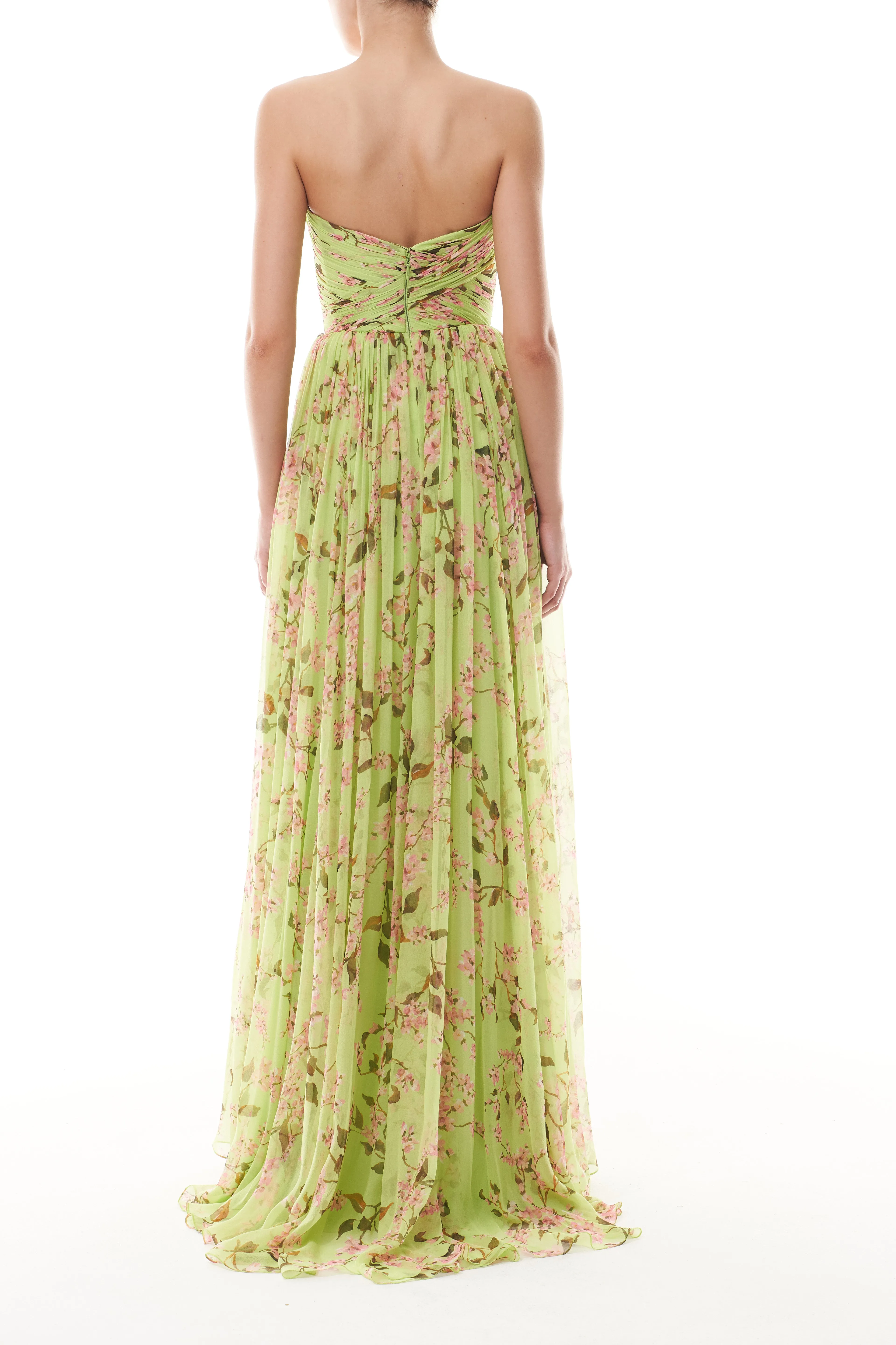 Celadon Floral Sweetheart Gown sold by Monique Lhuillier product image thumbnail 5