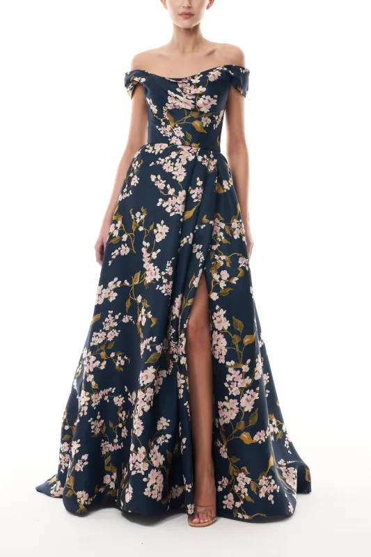 Off-The-Shoulder Floral Ballgown sold by Monique Lhuillier