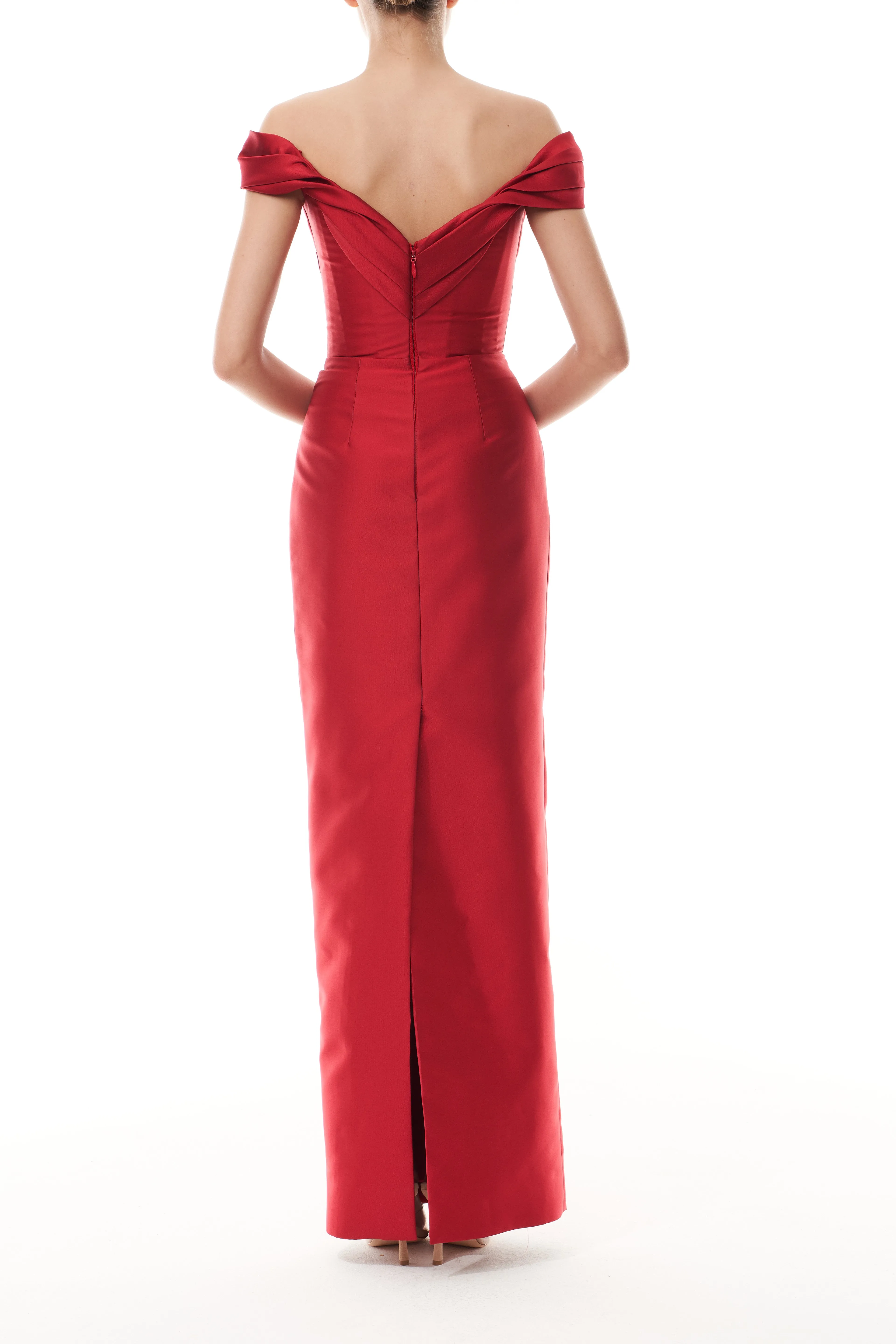 Siren Off-The-Shoulder Column Gown sold by Monique Lhuillier product image thumbnail 5
