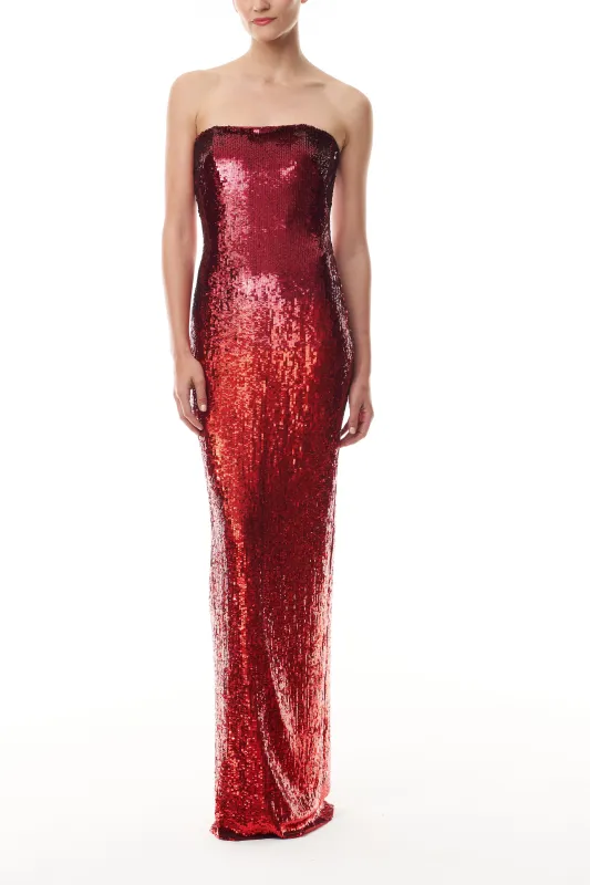 Ombre Sequin Column Gown sold by Monique Lhuillier