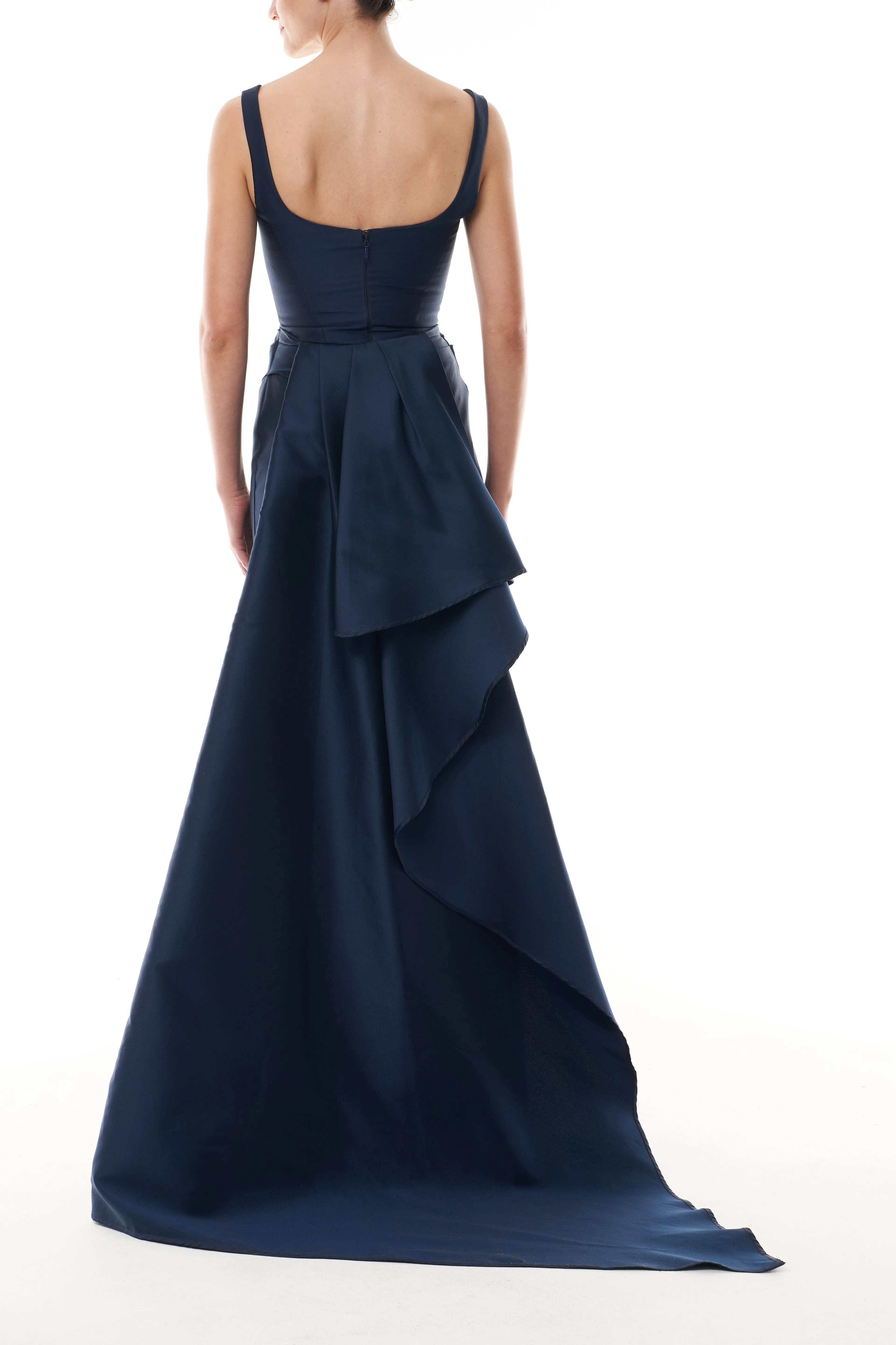 Ocean Mikado Draped Gown sold by Monique Lhuillier product image thumbnail 4