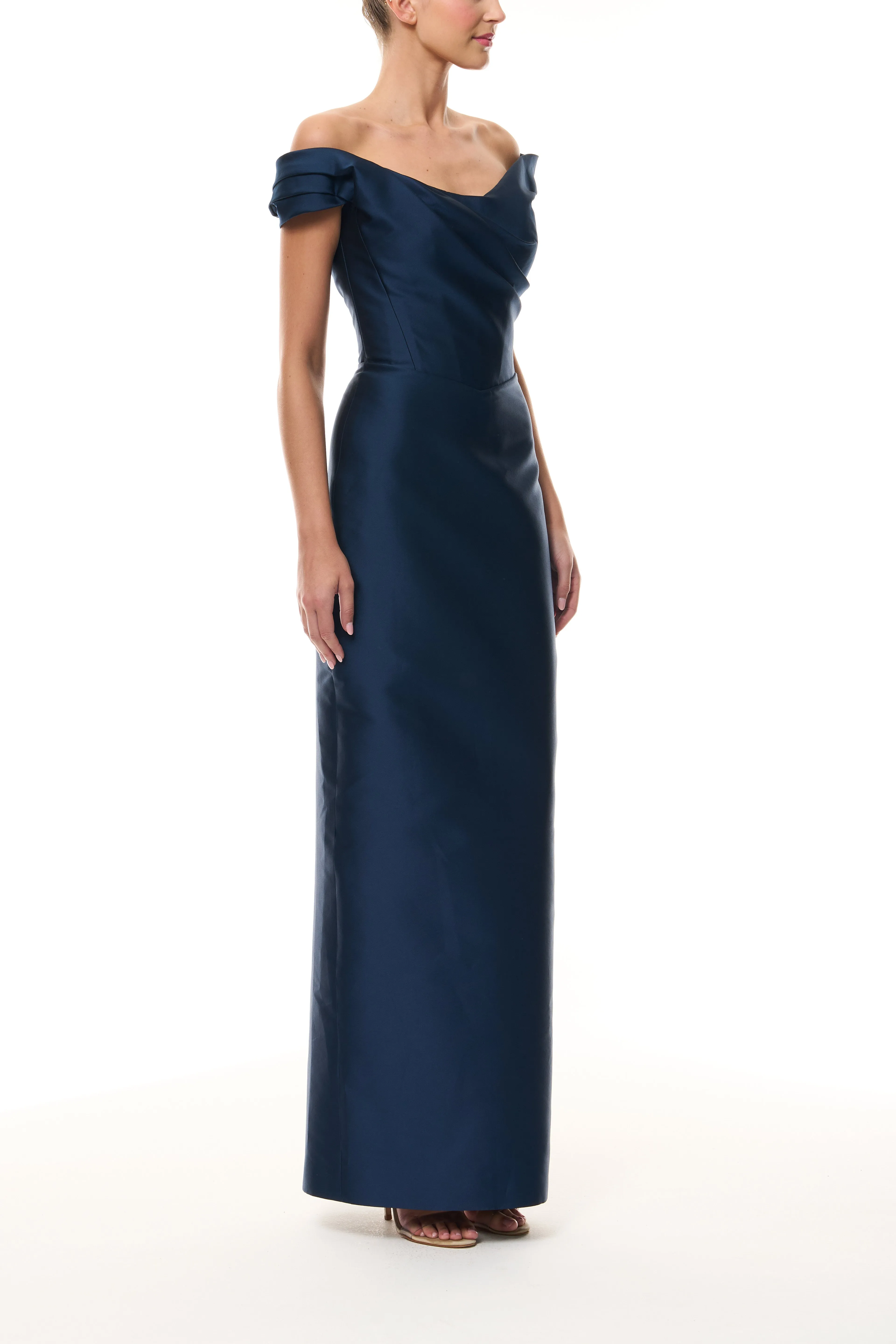 Ocean Off-The-Shoulder Column Gown sold by Monique Lhuillier product image thumbnail 5