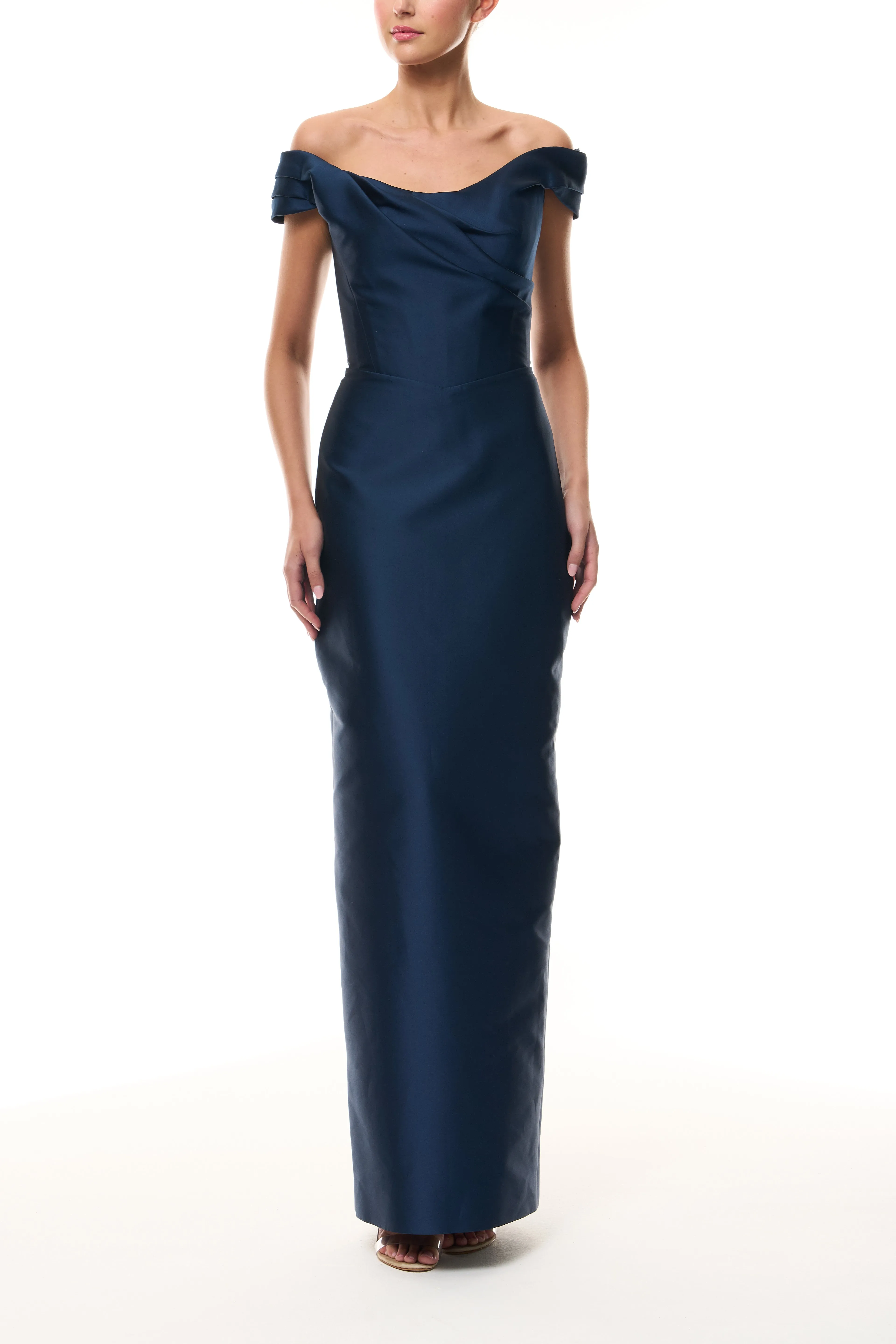 Ocean Off-The-Shoulder Column Gown sold by Monique Lhuillier