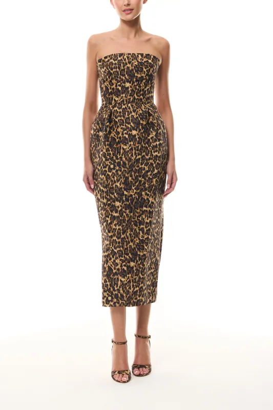 Leopard Printed Cocktail Dress made by Monique Lhuillier