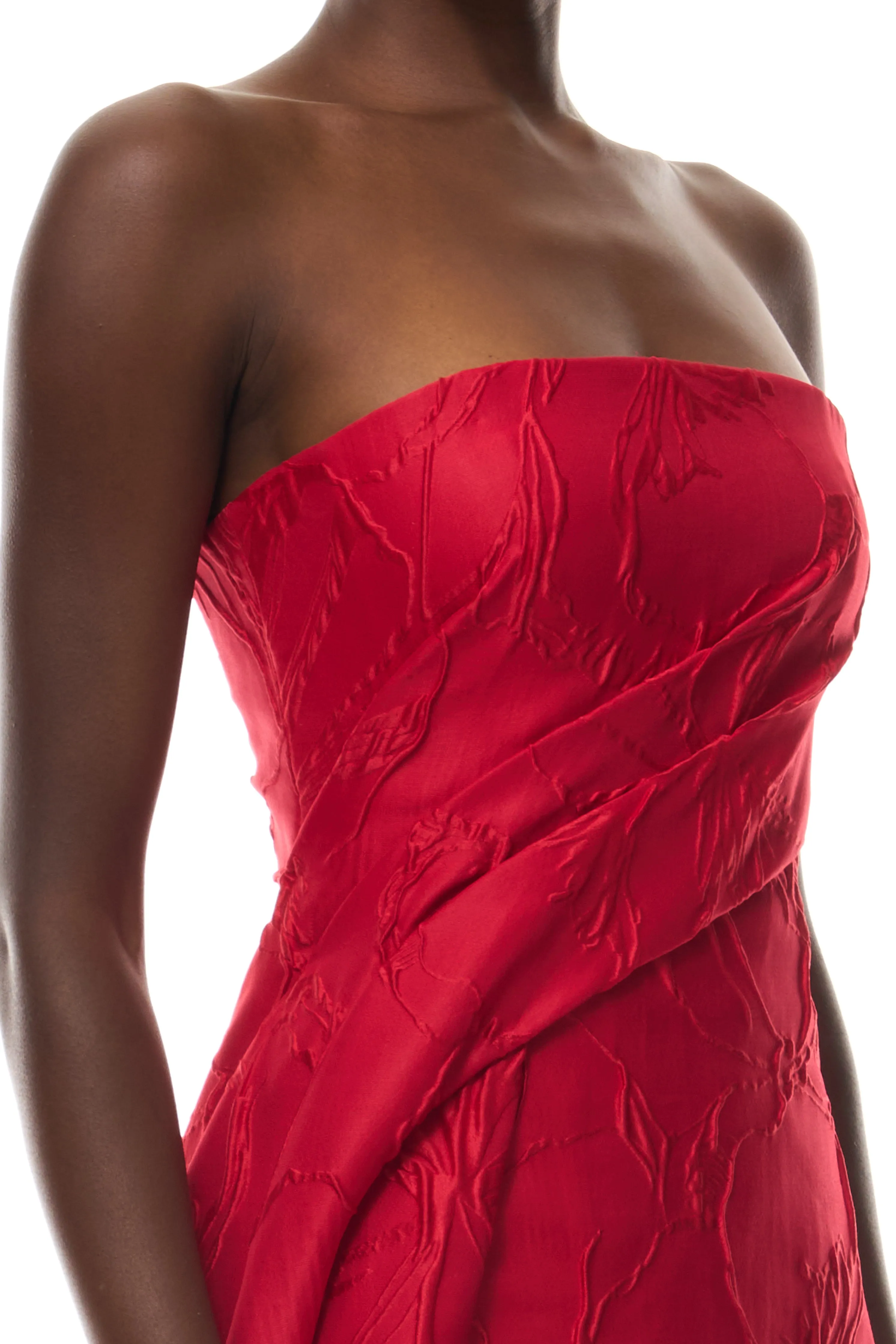 Poppy Jacquard Column Gown sold by Monique Lhuillier product image thumbnail 2