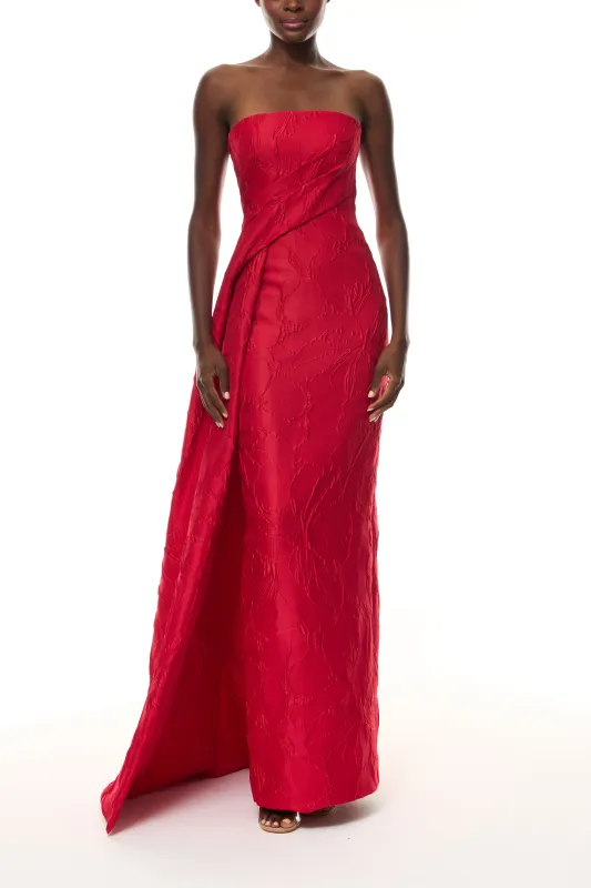 Poppy Jacquard Column Gown sold by Monique Lhuillier