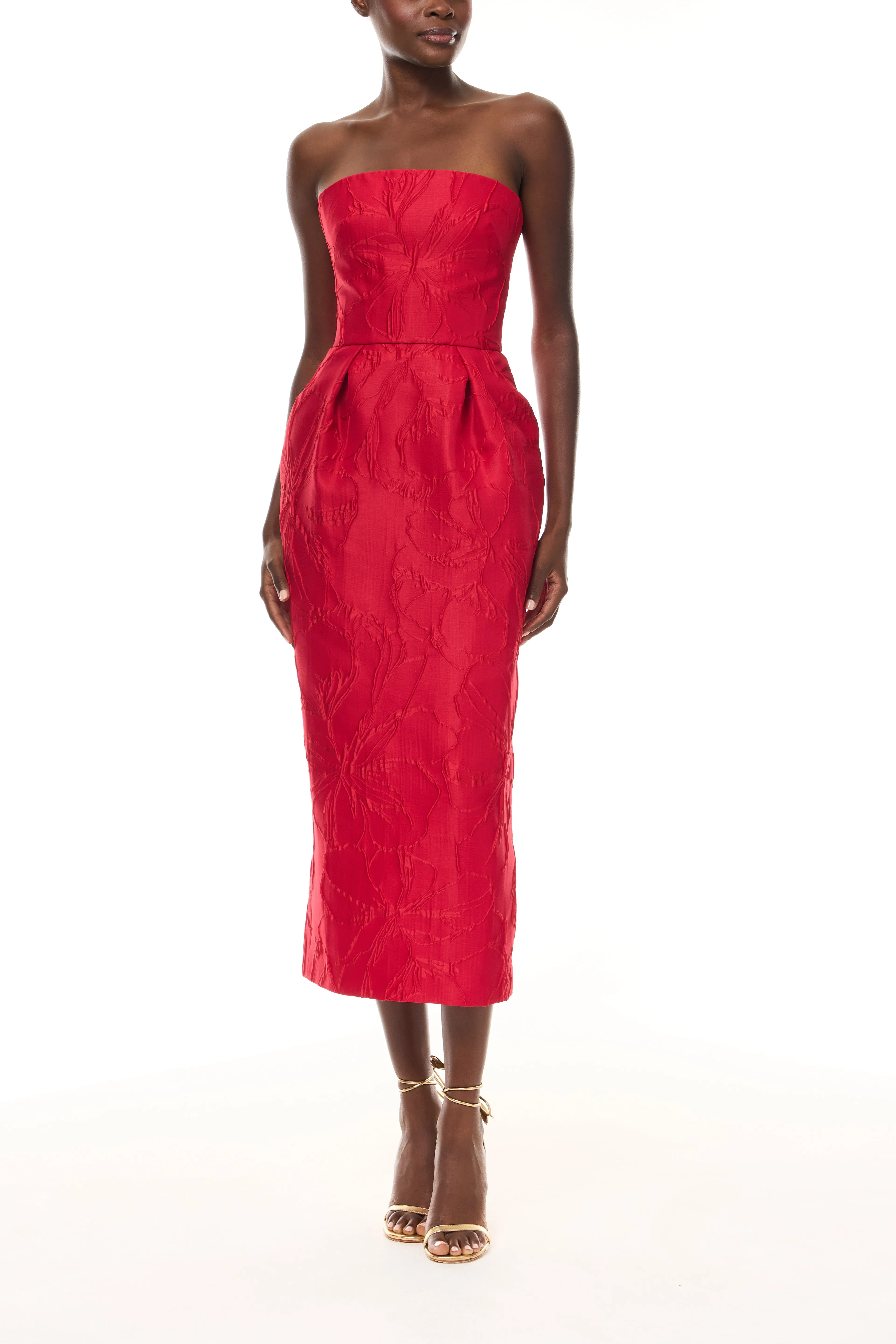 Poppy Jacquard Cocktail Dress sold by Monique Lhuillier