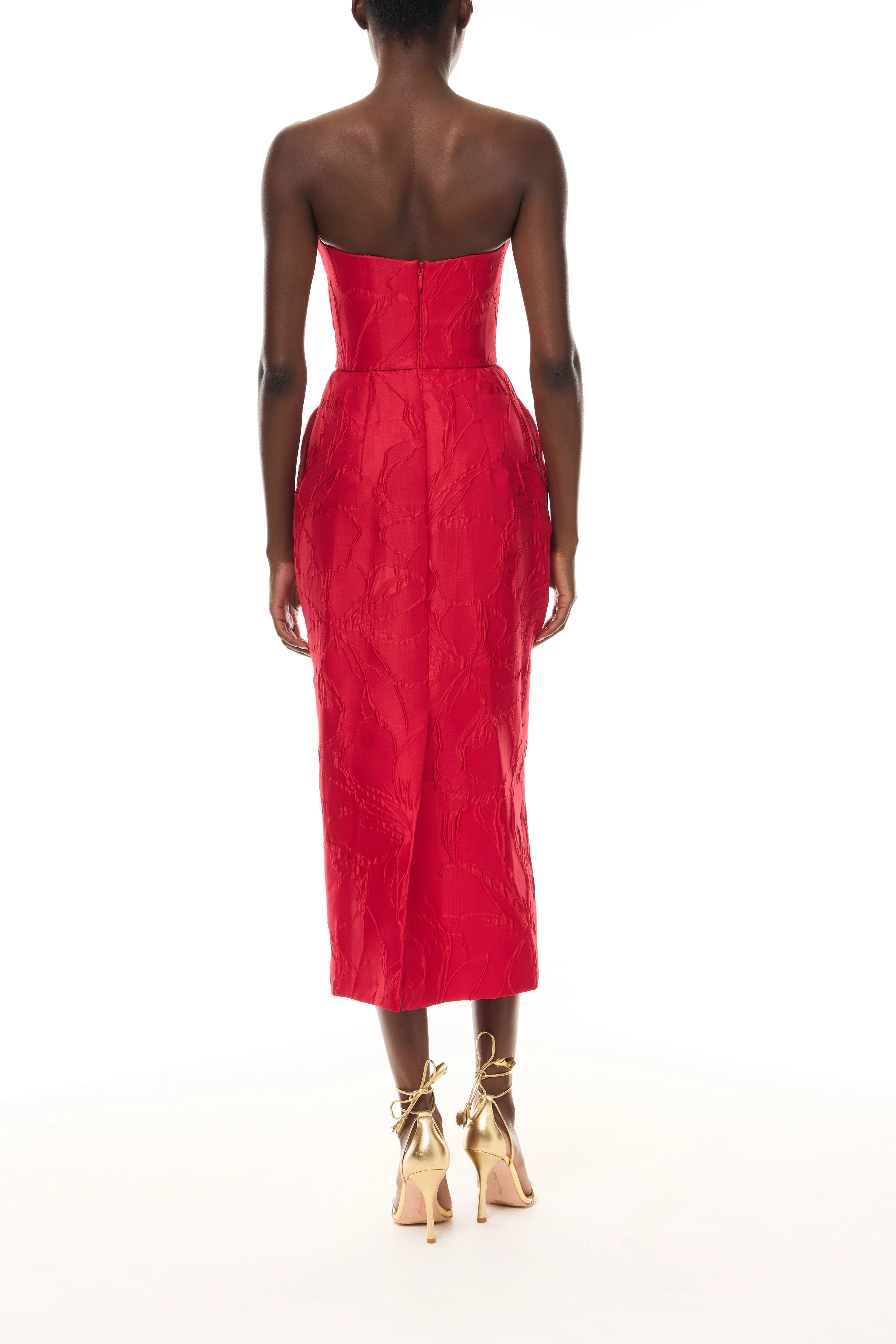 Poppy Jacquard Cocktail Dress sold by Monique Lhuillier product image thumbnail 5