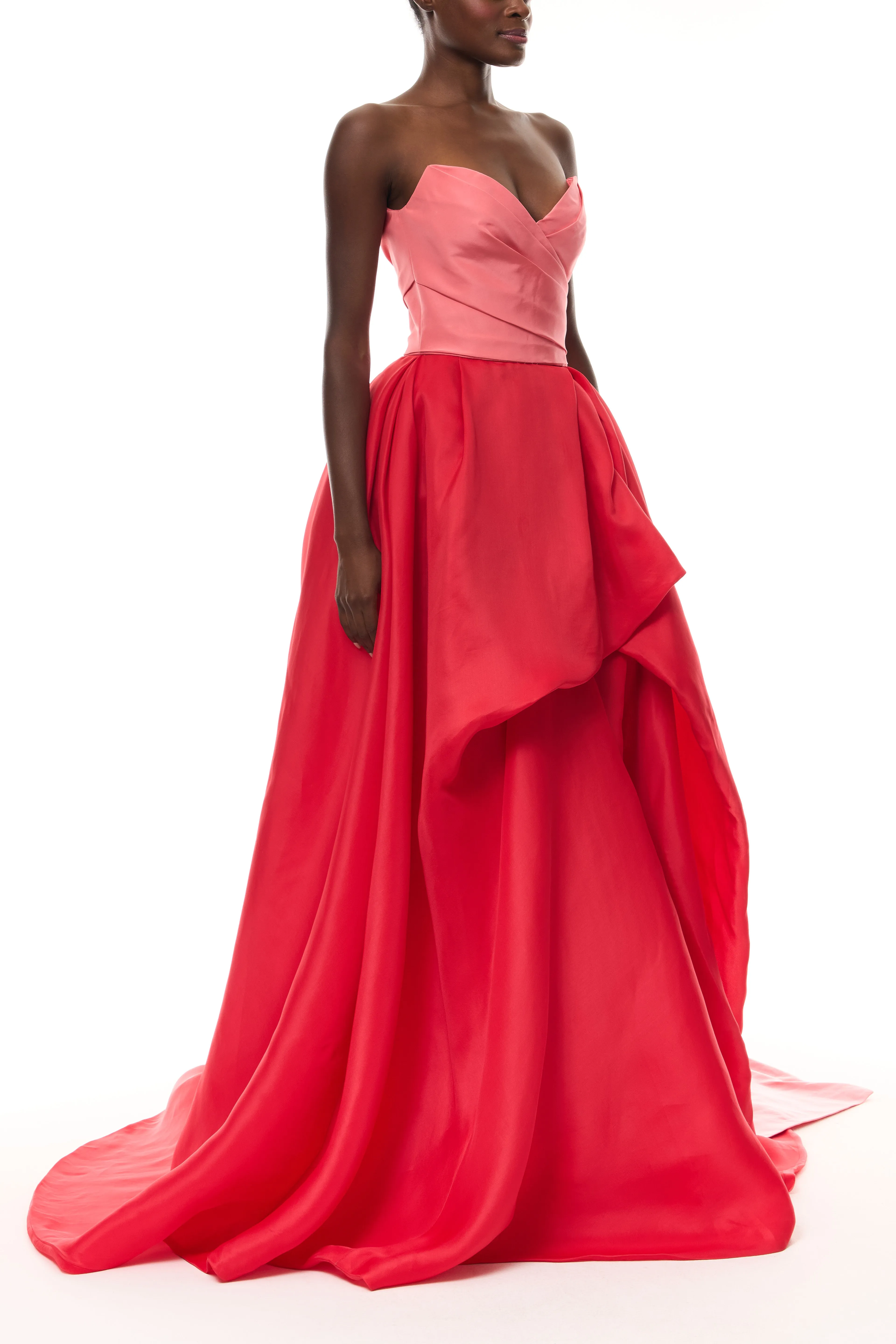 Draped Ballgown with Tufted Skirt sold by Monique Lhuillier product image thumbnail 4