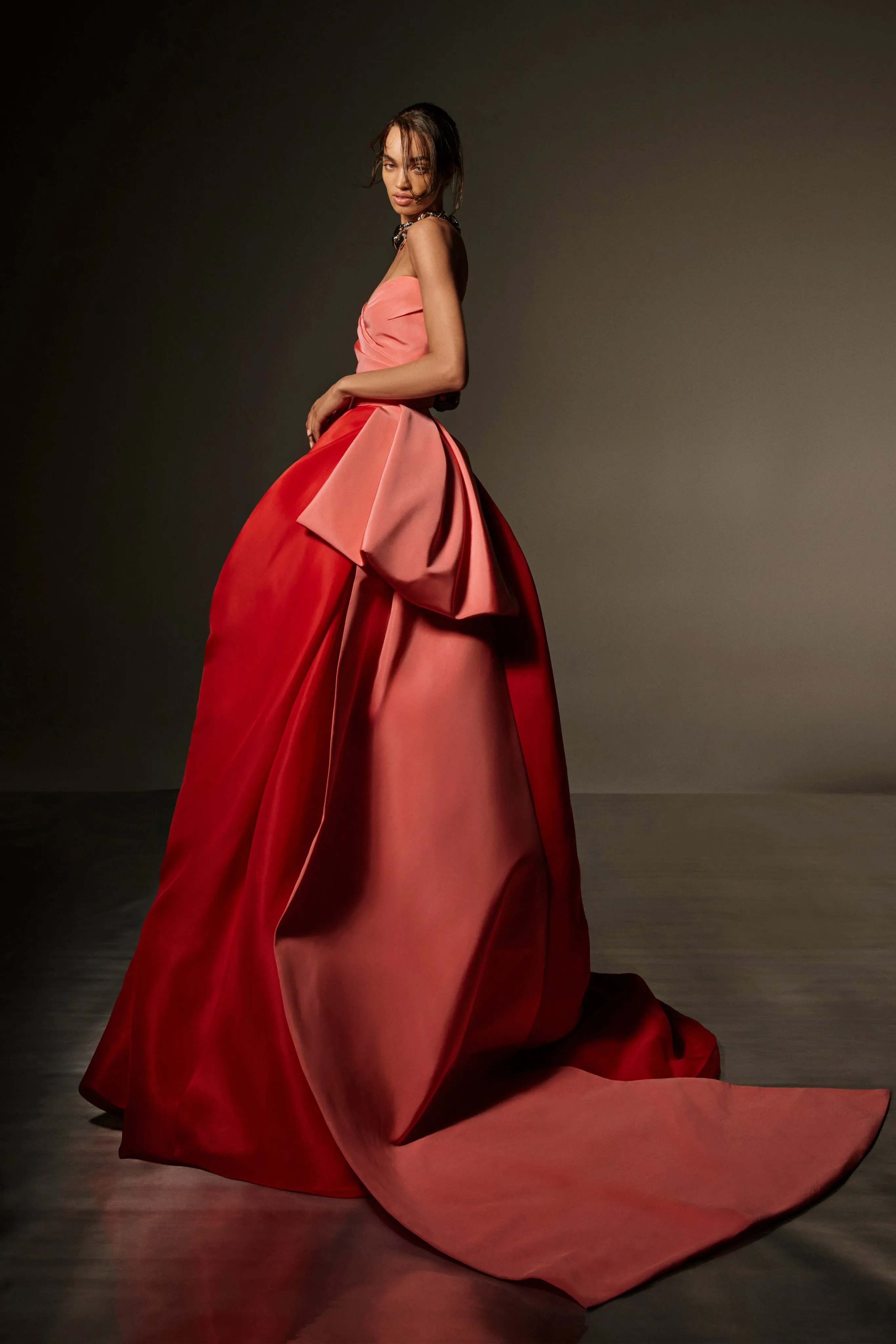 Draped Ballgown with Tufted Skirt sold by Monique Lhuillier product image thumbnail 5