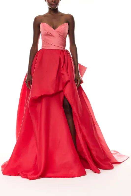 Draped Ballgown with Tufted Skirt sold by Monique Lhuillier