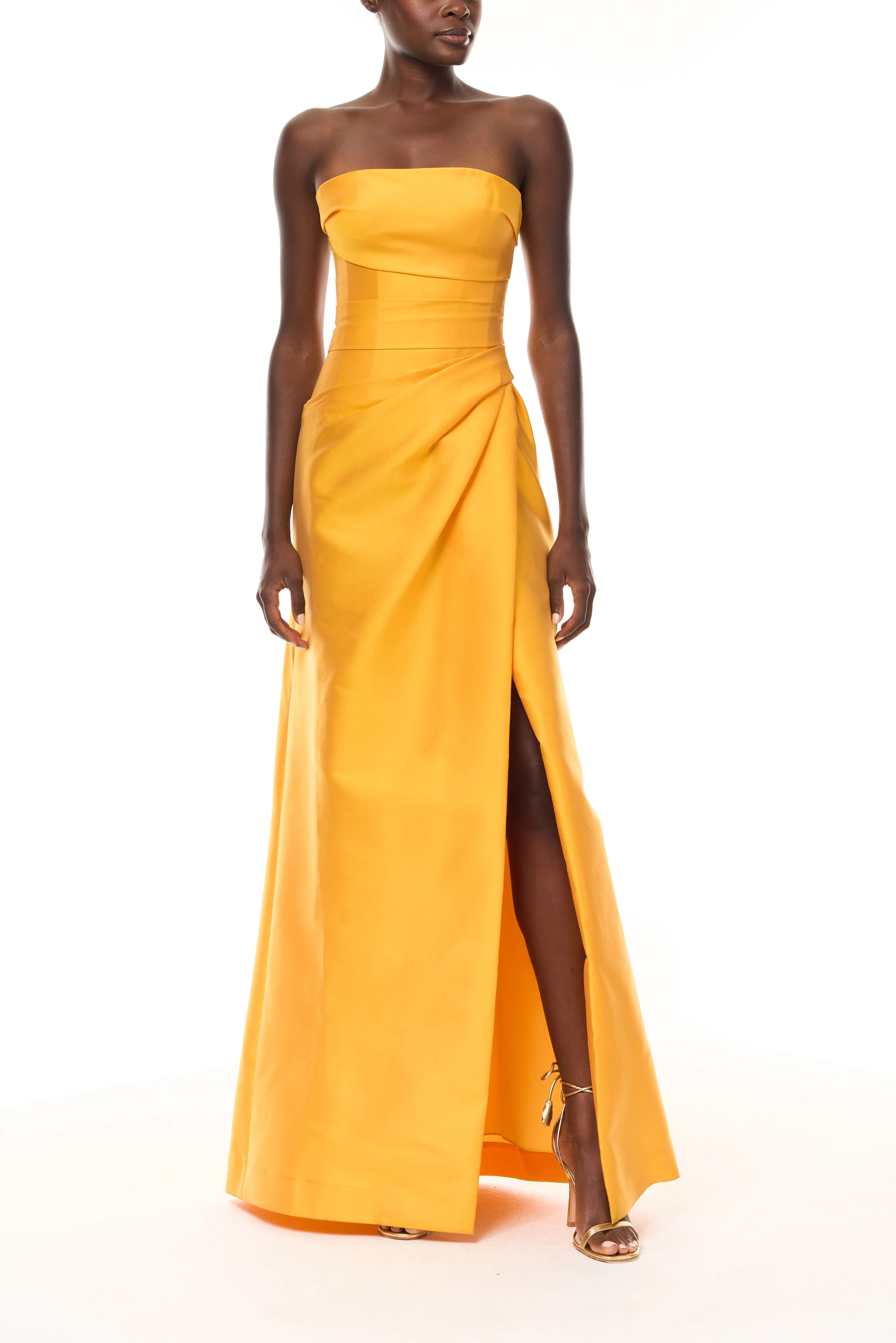 Mango Mikado Gown with Slit sold by Monique Lhuillier