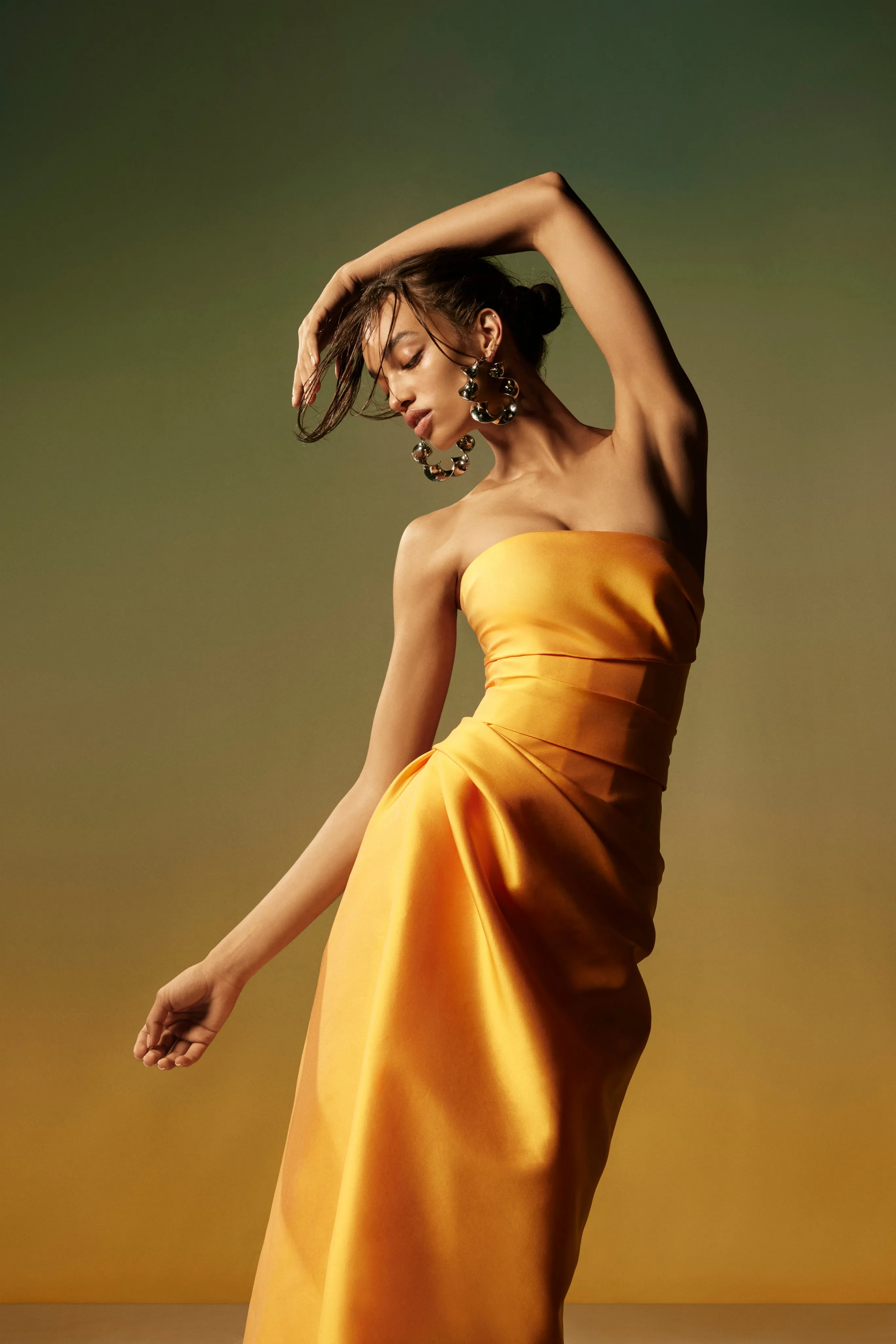 Mango Mikado Gown with Slit sold by Monique Lhuillier product image thumbnail 2