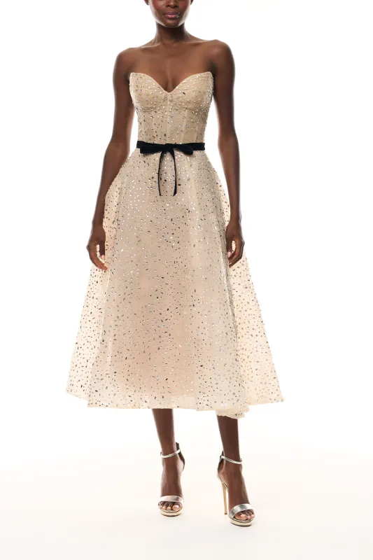 Crystal Embellished Sweetheart Dress made by Monique Lhuillier
