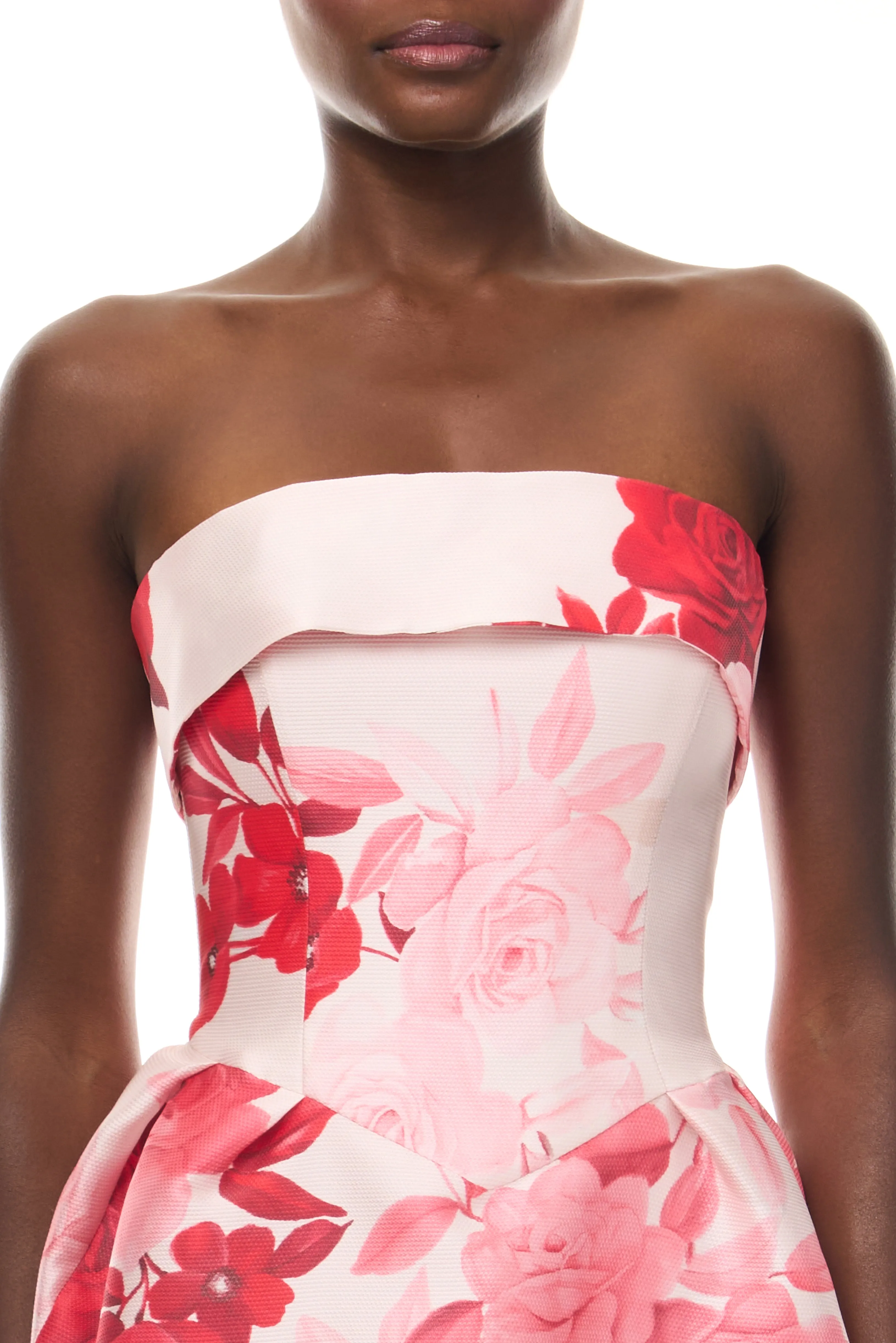 Rose Ombre Satin Mini Dress sold by Monique Lhuillier product image thumbnail 2