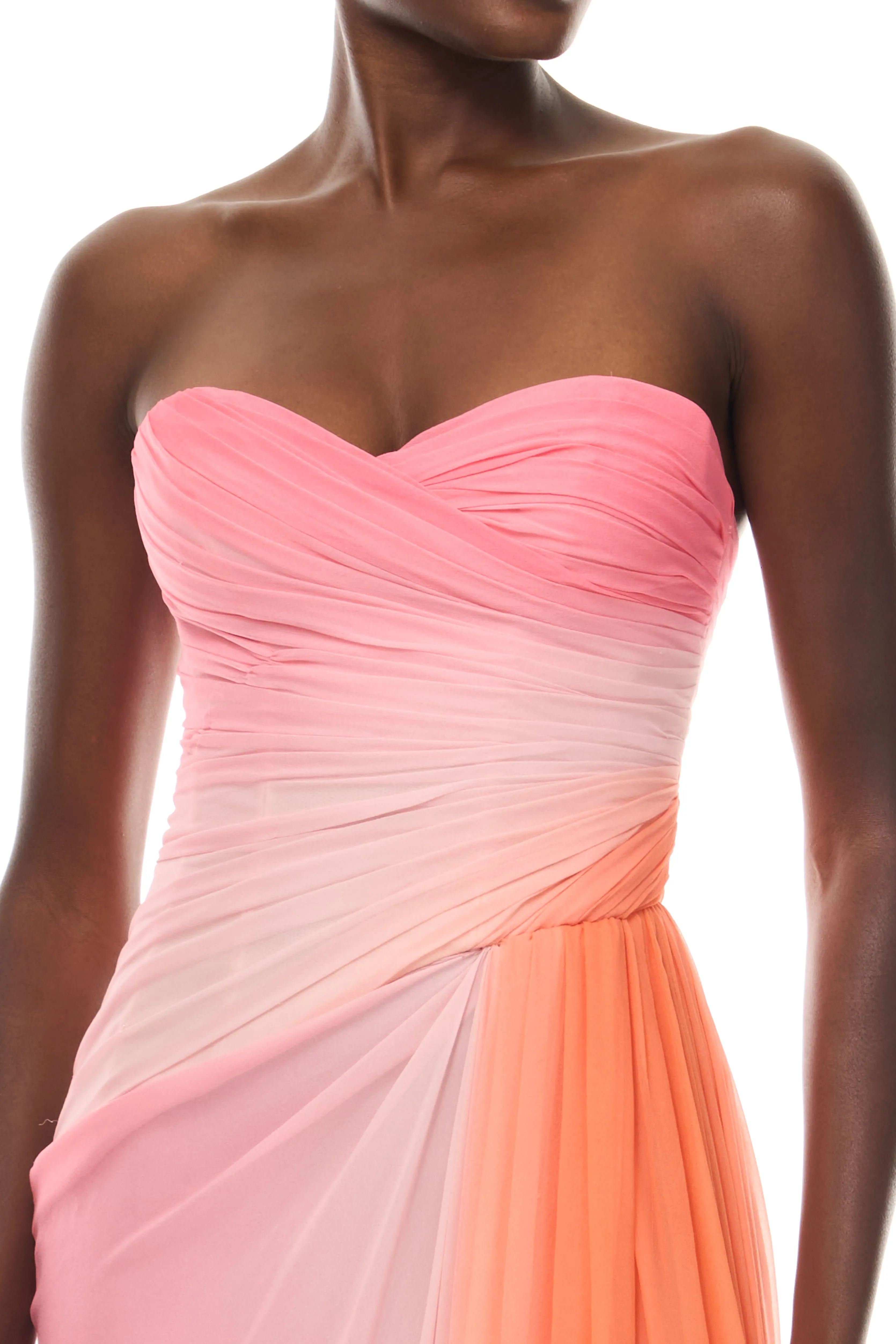Ombre Chiffon Strapless Gown sold by Monique Lhuillier product image thumbnail 2