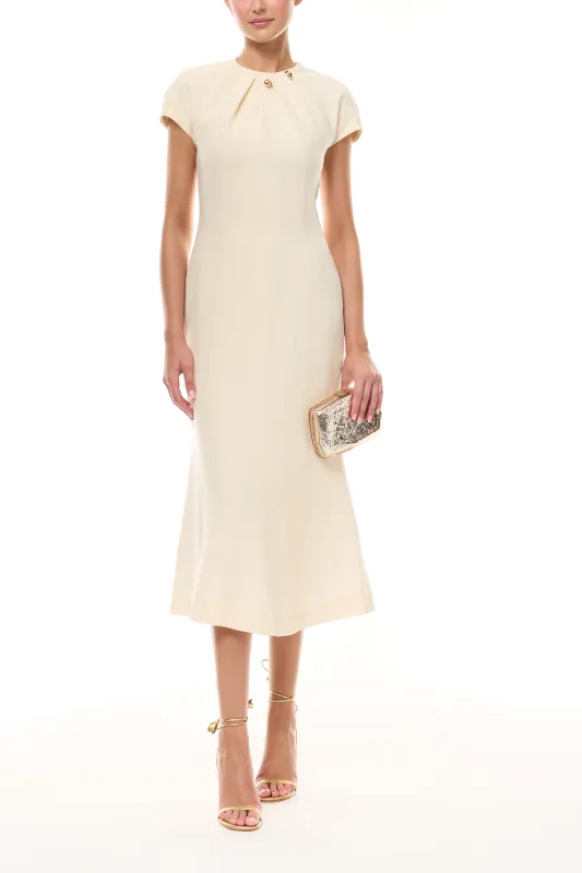 Ivory Gold Ball Dress made by Monique Lhuillier