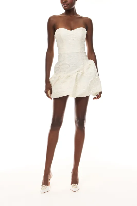 Bubble Hem Mini Dress made by Monique Lhuillier