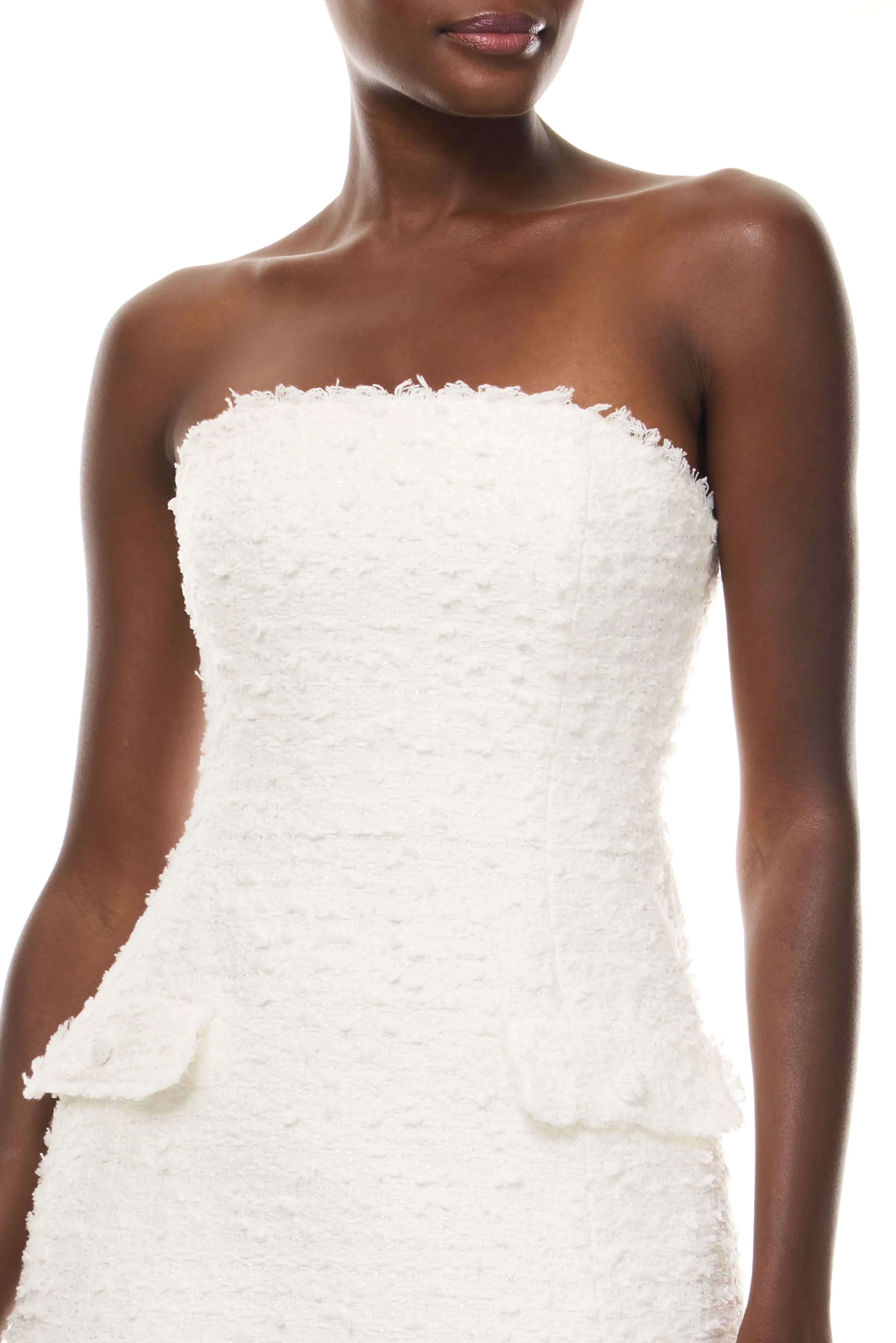 Sculpted Tweed Mini Dress sold by Monique Lhuillier product image thumbnail 2