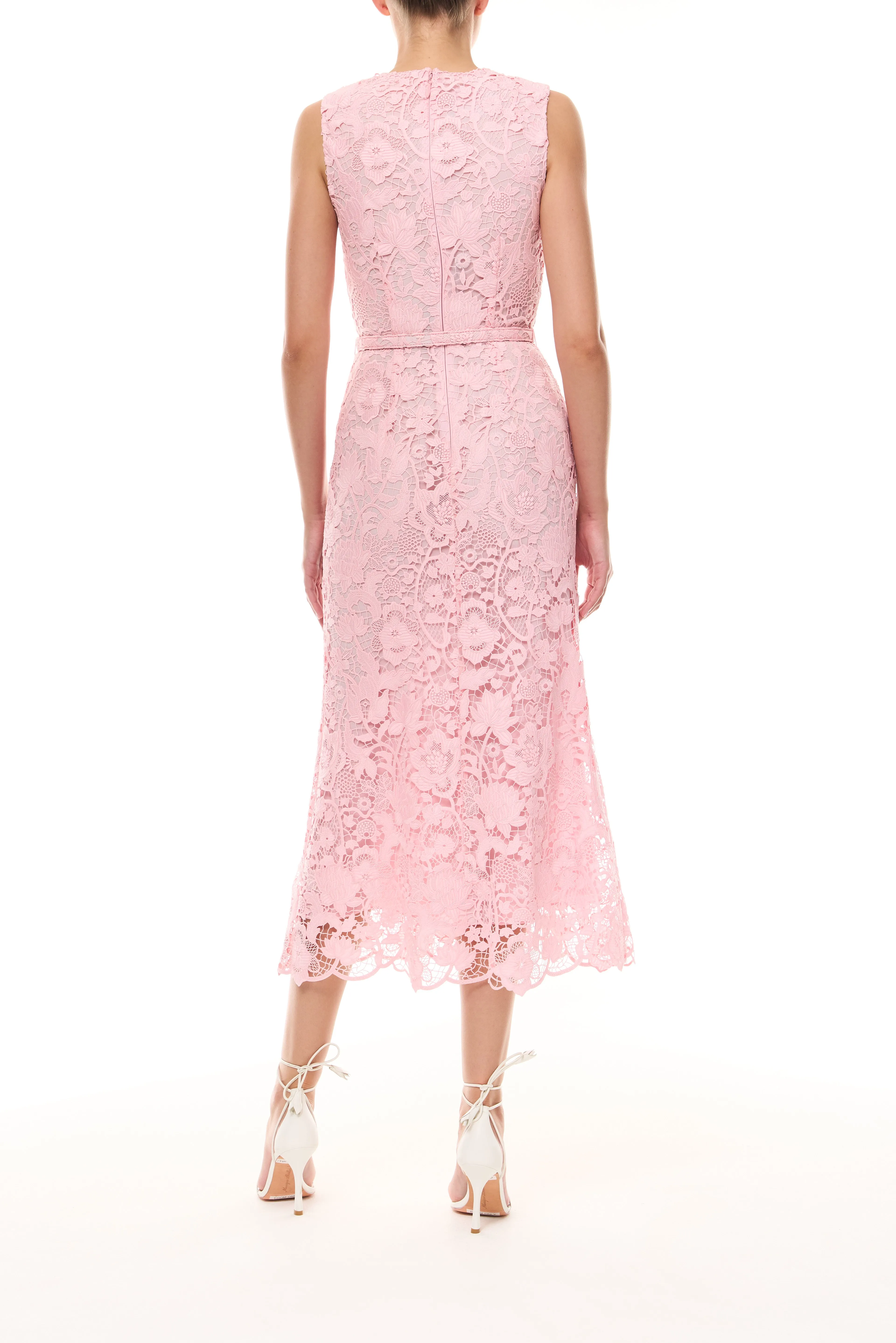 Carnation Lace Midi Dress sold by Monique Lhuillier product image thumbnail 5
