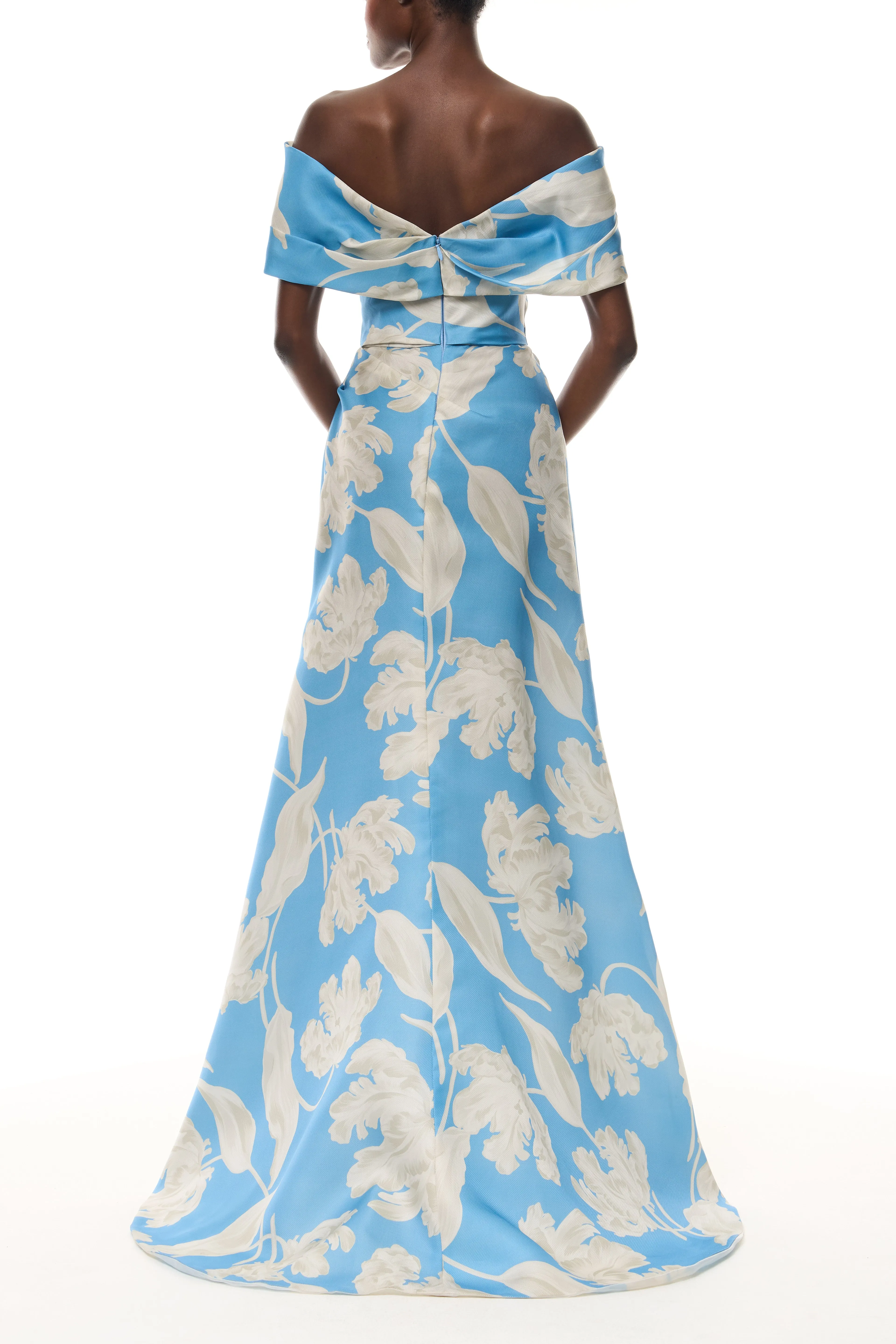Bluebelle Floral Off-the-Shoulder Gown sold by Monique Lhuillier product image thumbnail 4