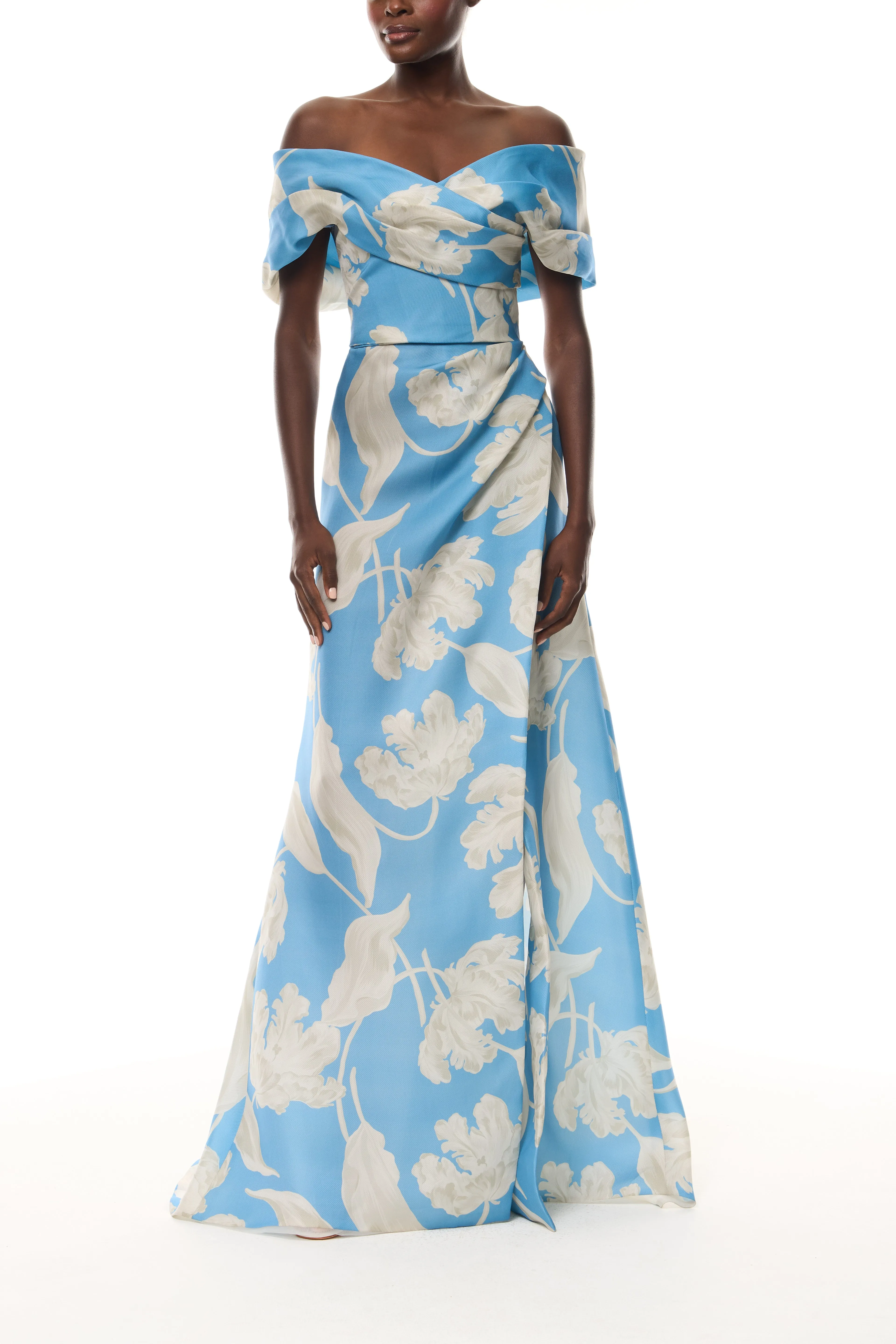 Bluebelle Floral Off-the-Shoulder Gown sold by Monique Lhuillier