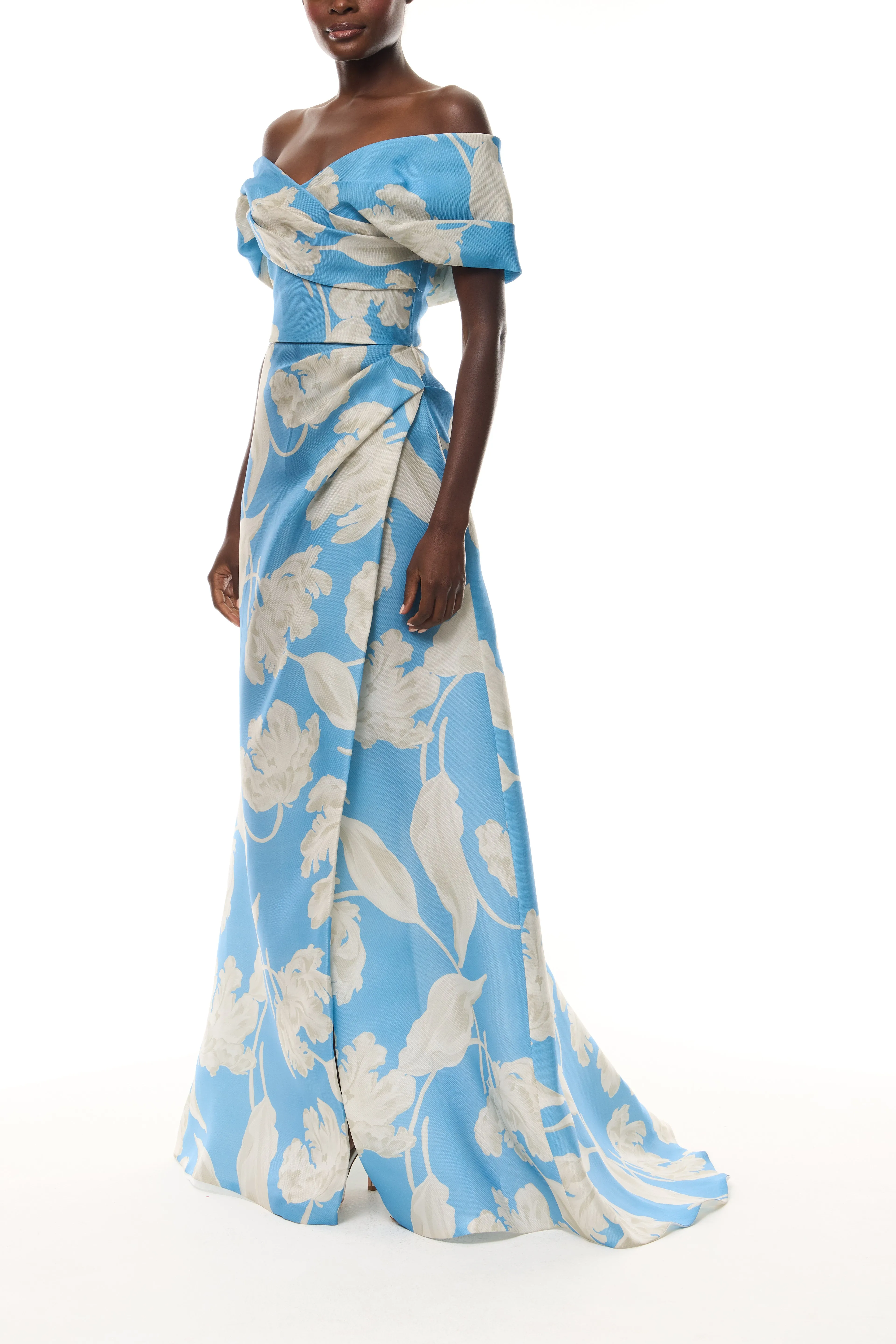 Bluebelle Floral Off-the-Shoulder Gown sold by Monique Lhuillier product image thumbnail 5