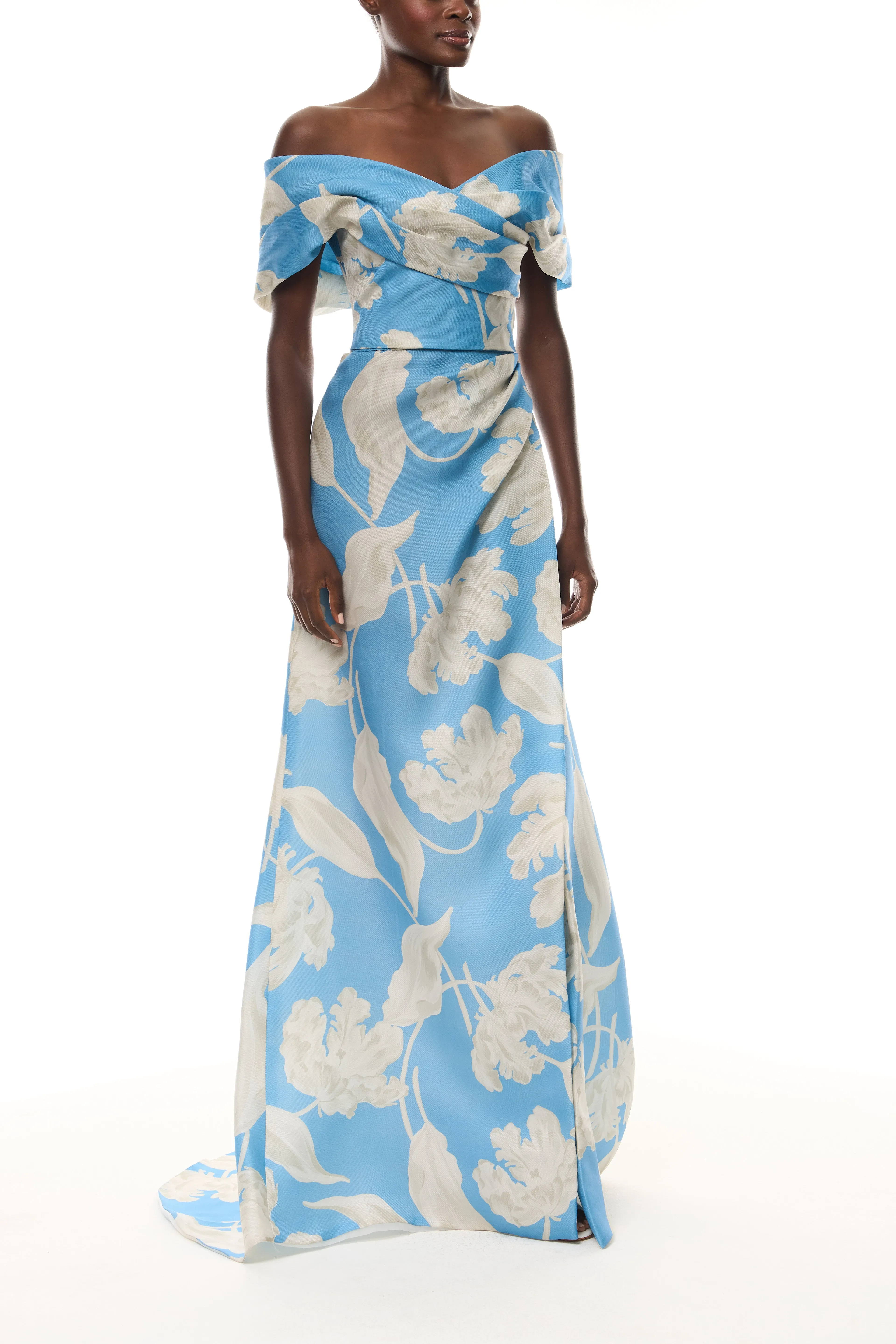 Bluebelle Floral Off-the-Shoulder Gown sold by Monique Lhuillier product image thumbnail 3